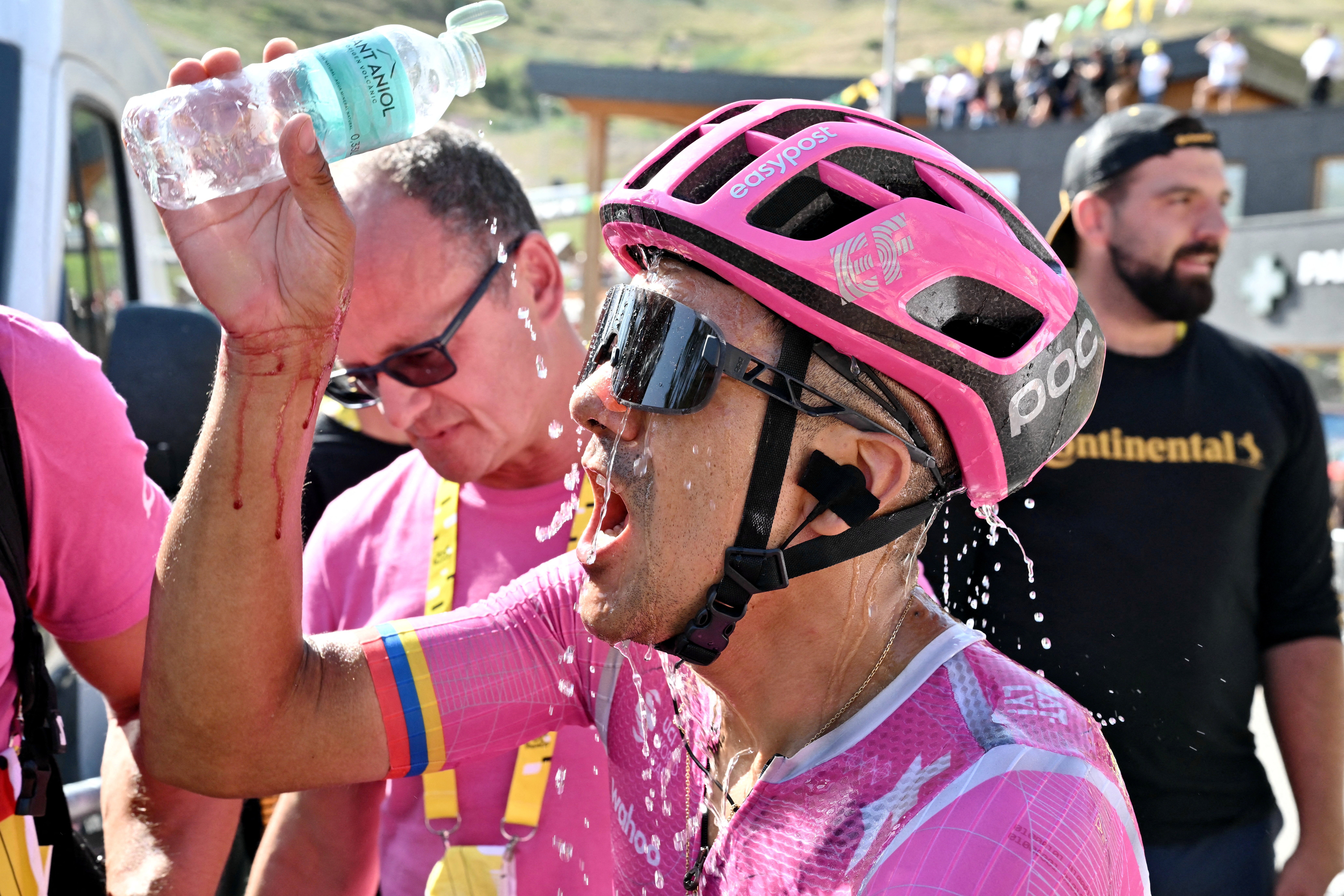 Richard Carapaz triumphed after a hard day in the saddle