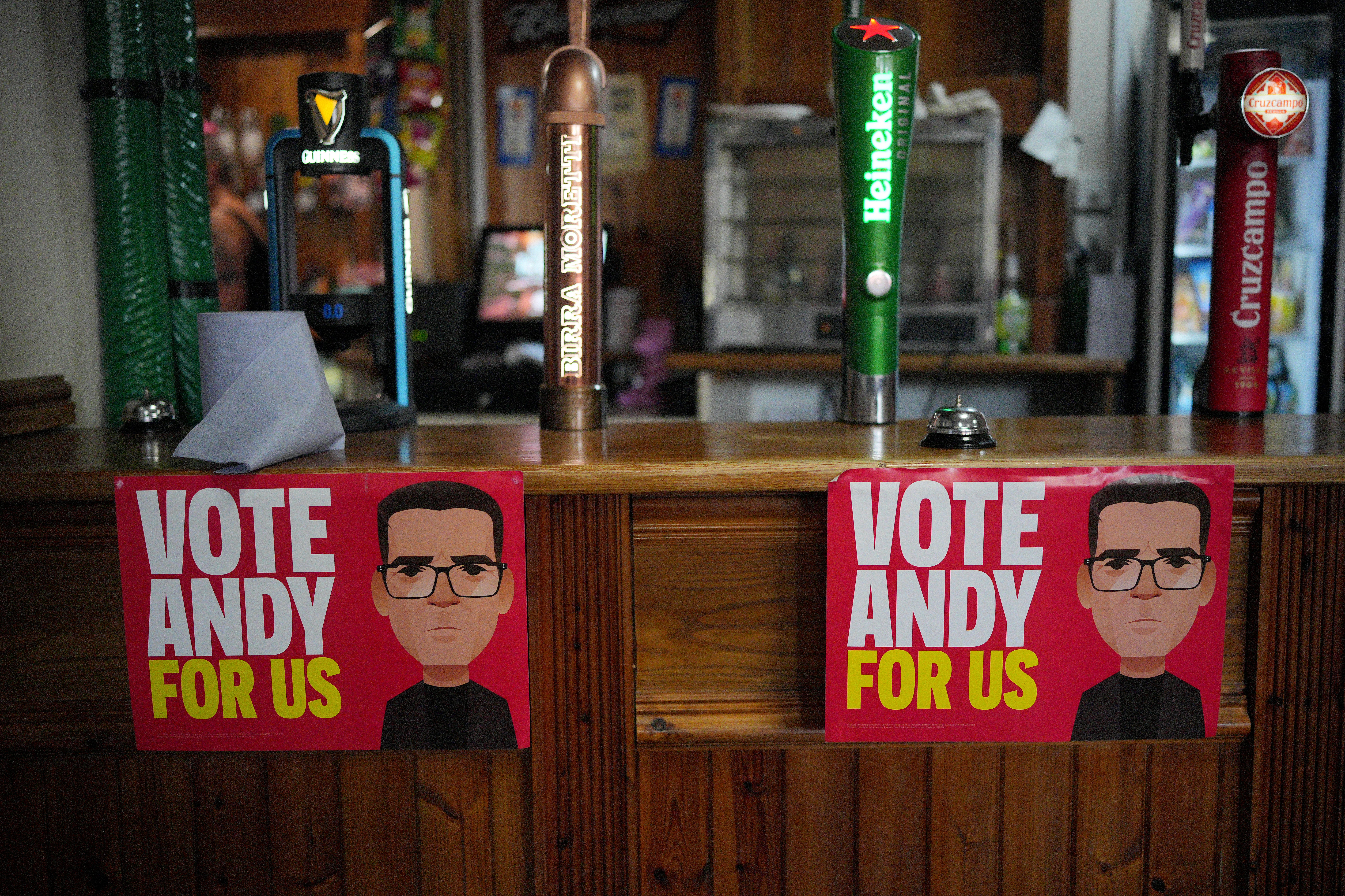 Inside the Burnham campaign HQ at Stubshaw Cross Community and Sports Club in May
