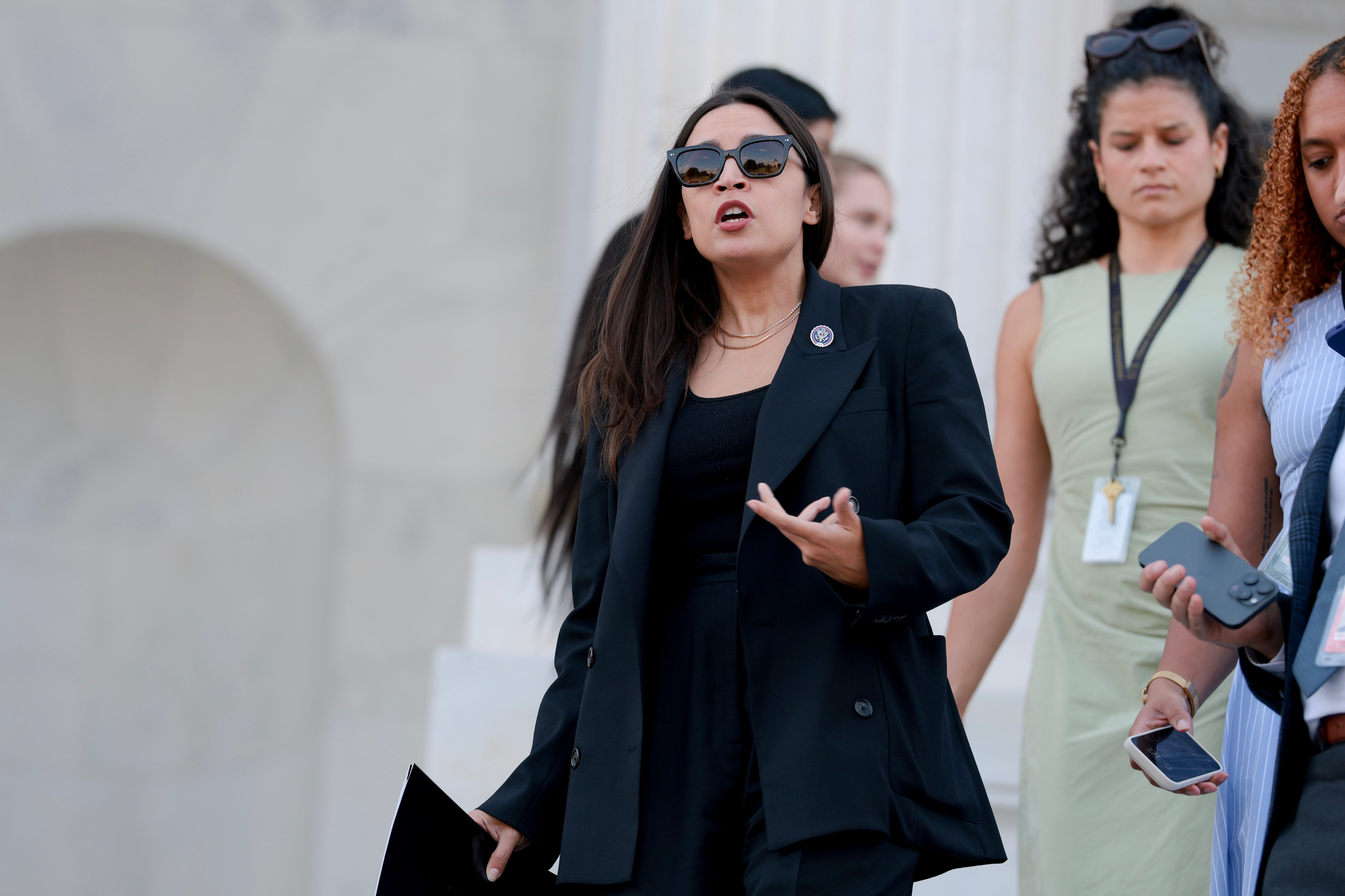Rep. Alexandria Ocasio-Cortez (D-N.Y.) said Democrats have multiple tools to reduce ICE funding.