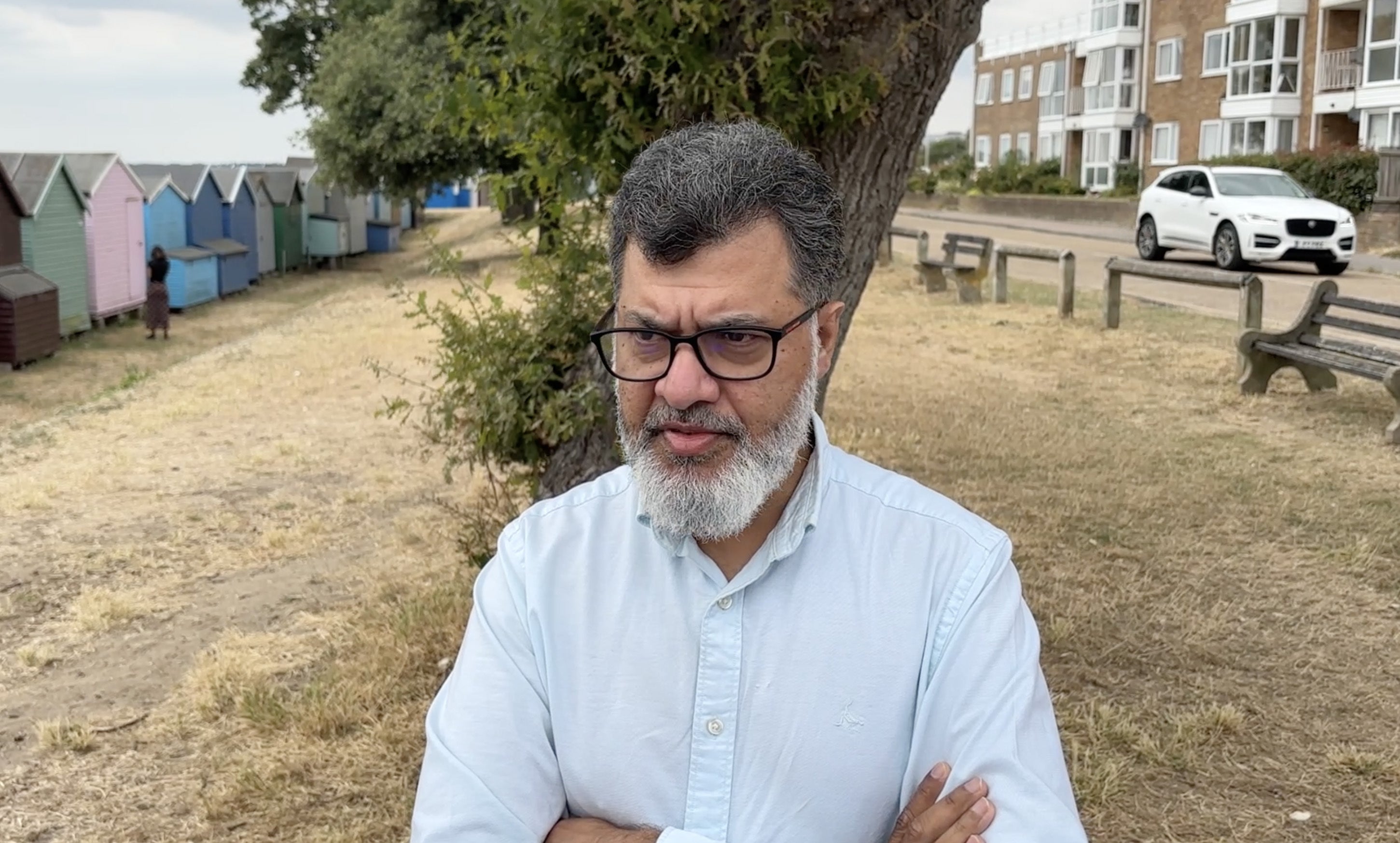 Family friend Mishba Uddin speaking to reporters in West Mersea (PA) (PA Wire)