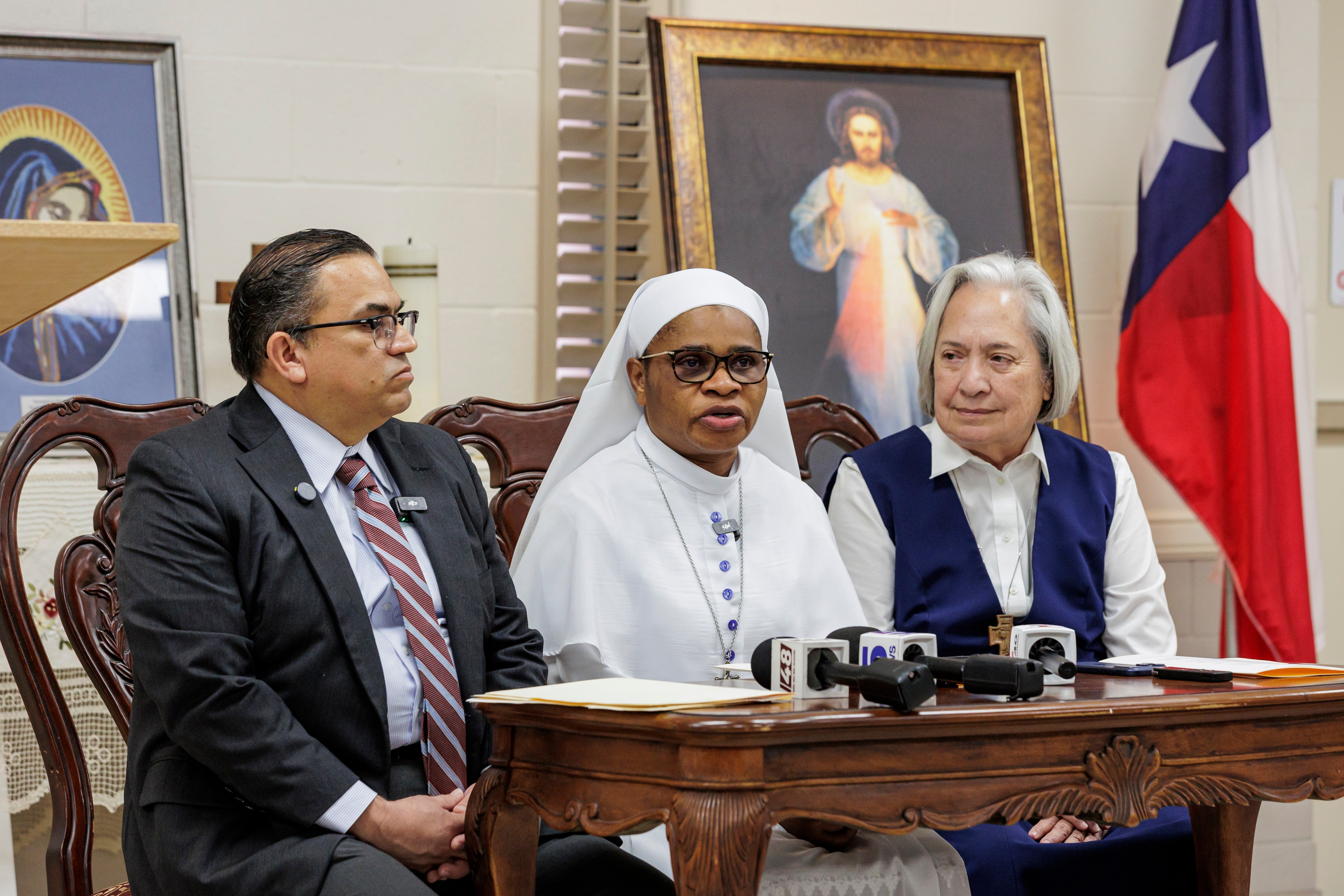 Sister Ugboaja was held for several hours by ICE officers on June 28 (AP)