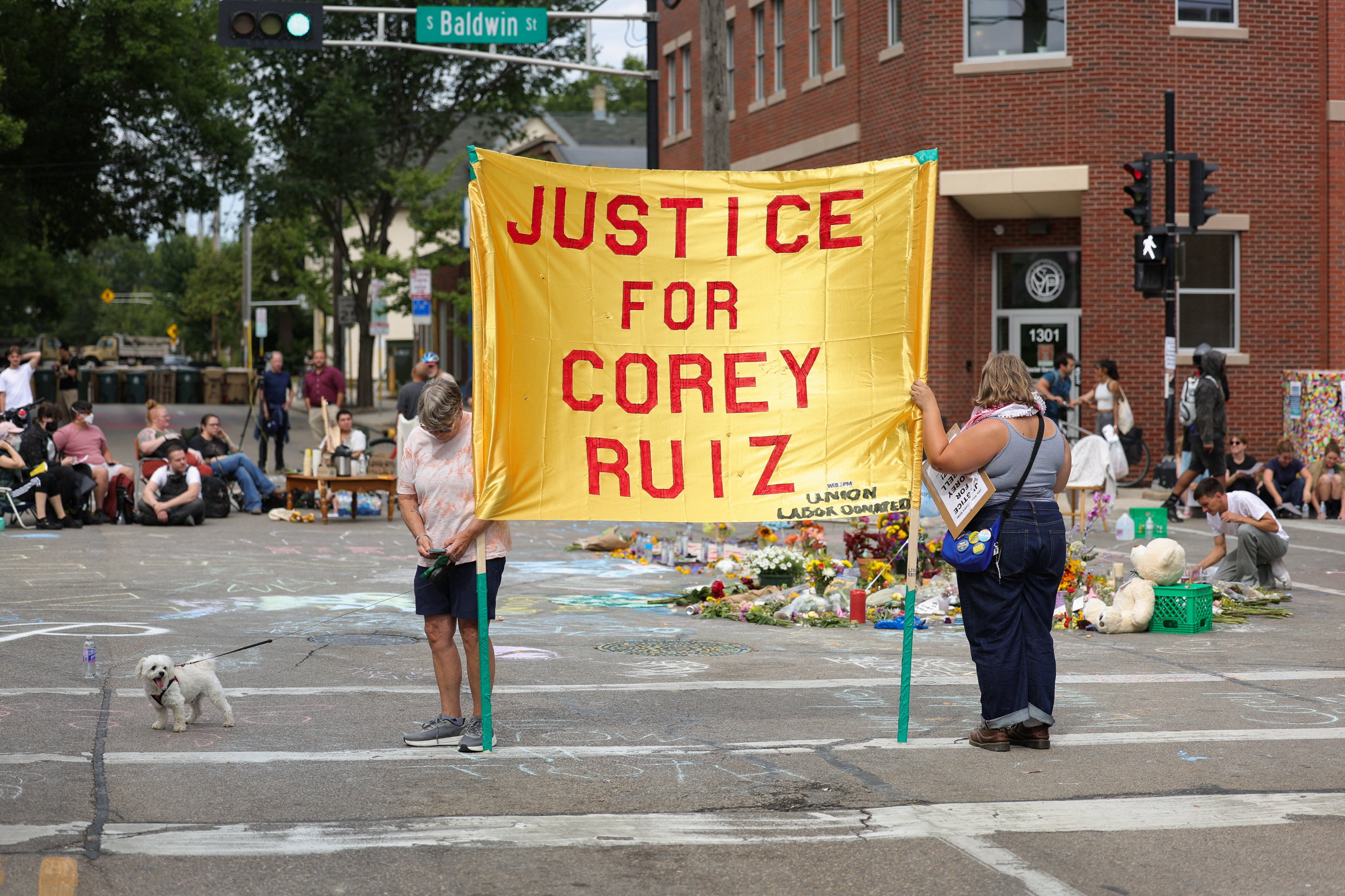 Protesters temporarily took over a press conference on Thursday about the shooting, demanding that the officers involved in the arrest and killing of Corey Ruiz be put in prison