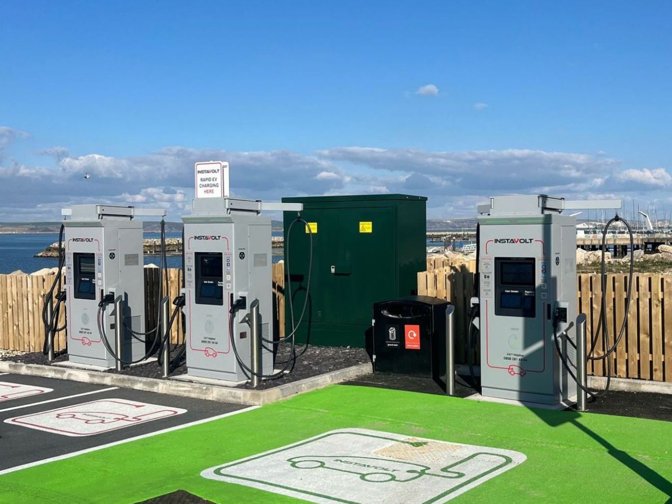 EV Charging at Portland Bill, Dorset (Instavolt)