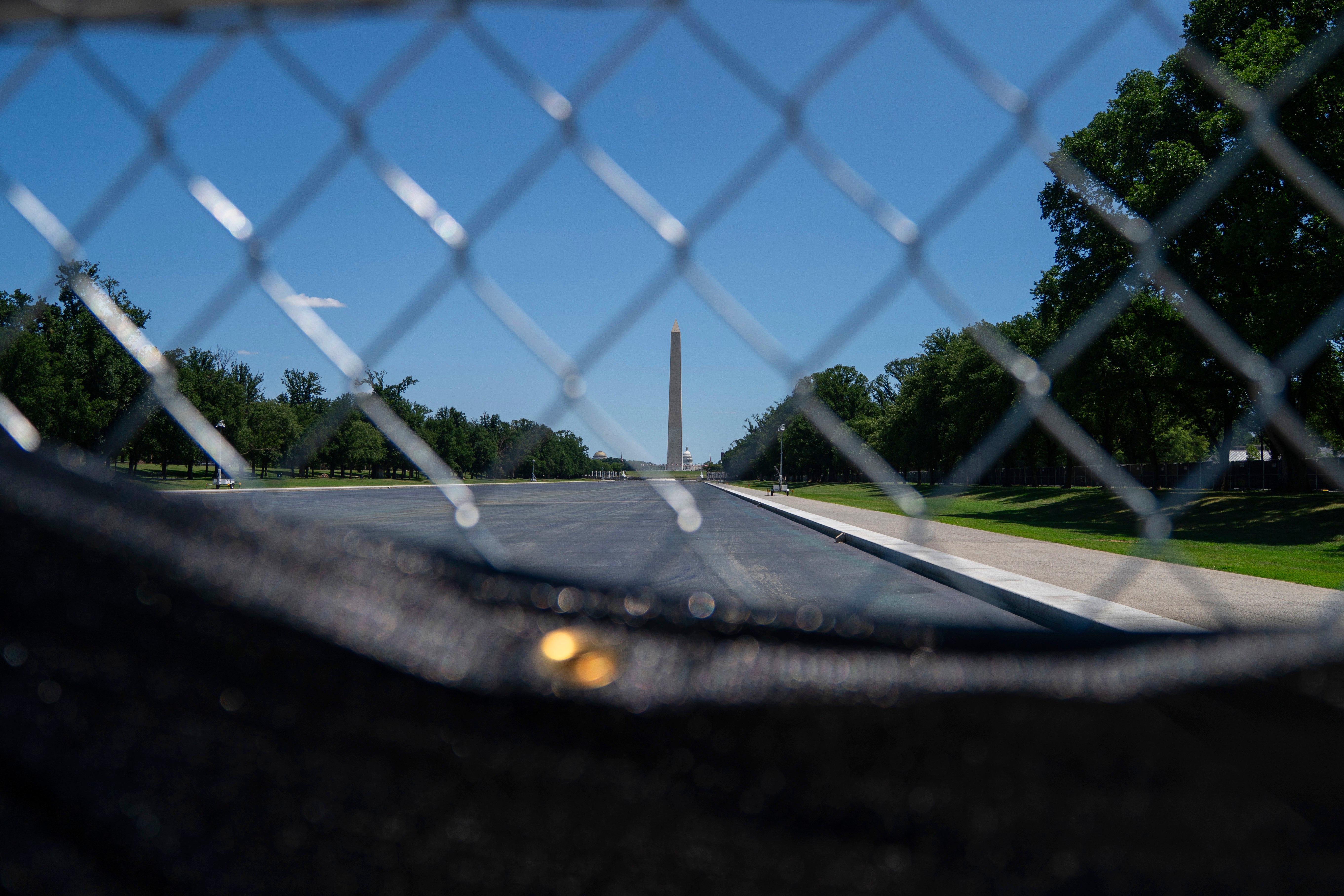 The Justice Department has charged at least four people with damaging the pool, including former Olympian David Hearn, though they have all denied wrongdoing. Hearn says he merely bent over to touch a section of the lining that had already detached