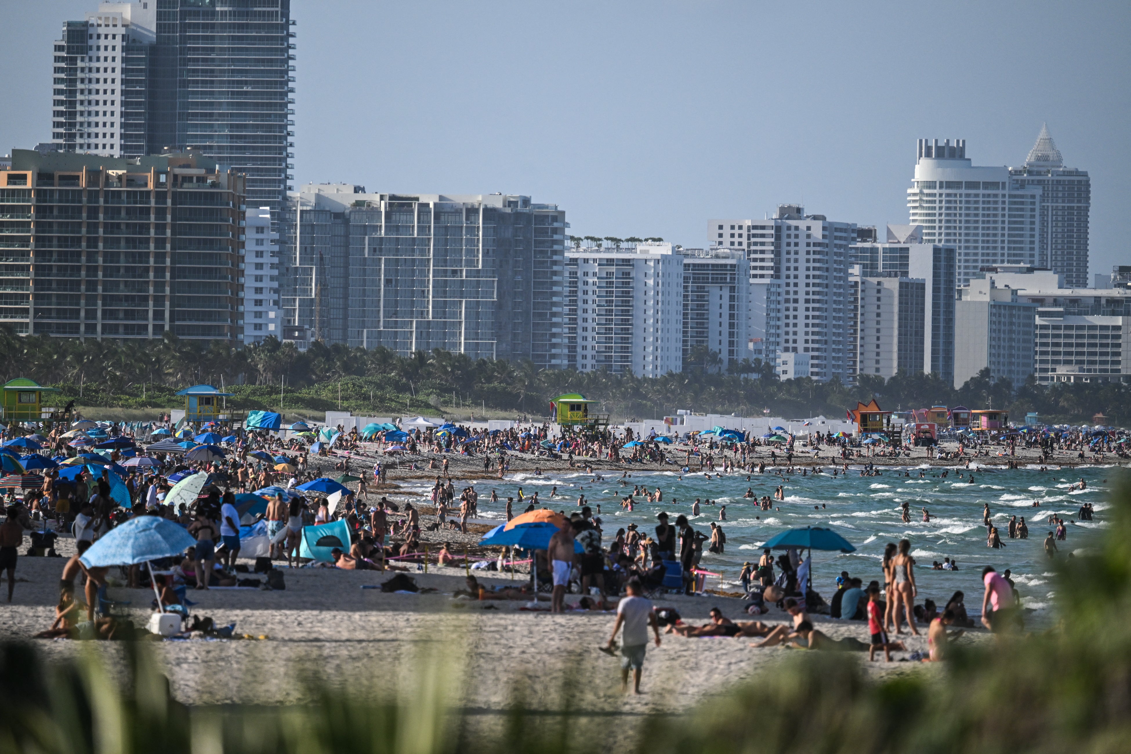 Miami’s scenic shoreline helps boost property values but the city’s location also means it’s at risk of hurricane and tropical storm landfalls (AFP via Getty Images)