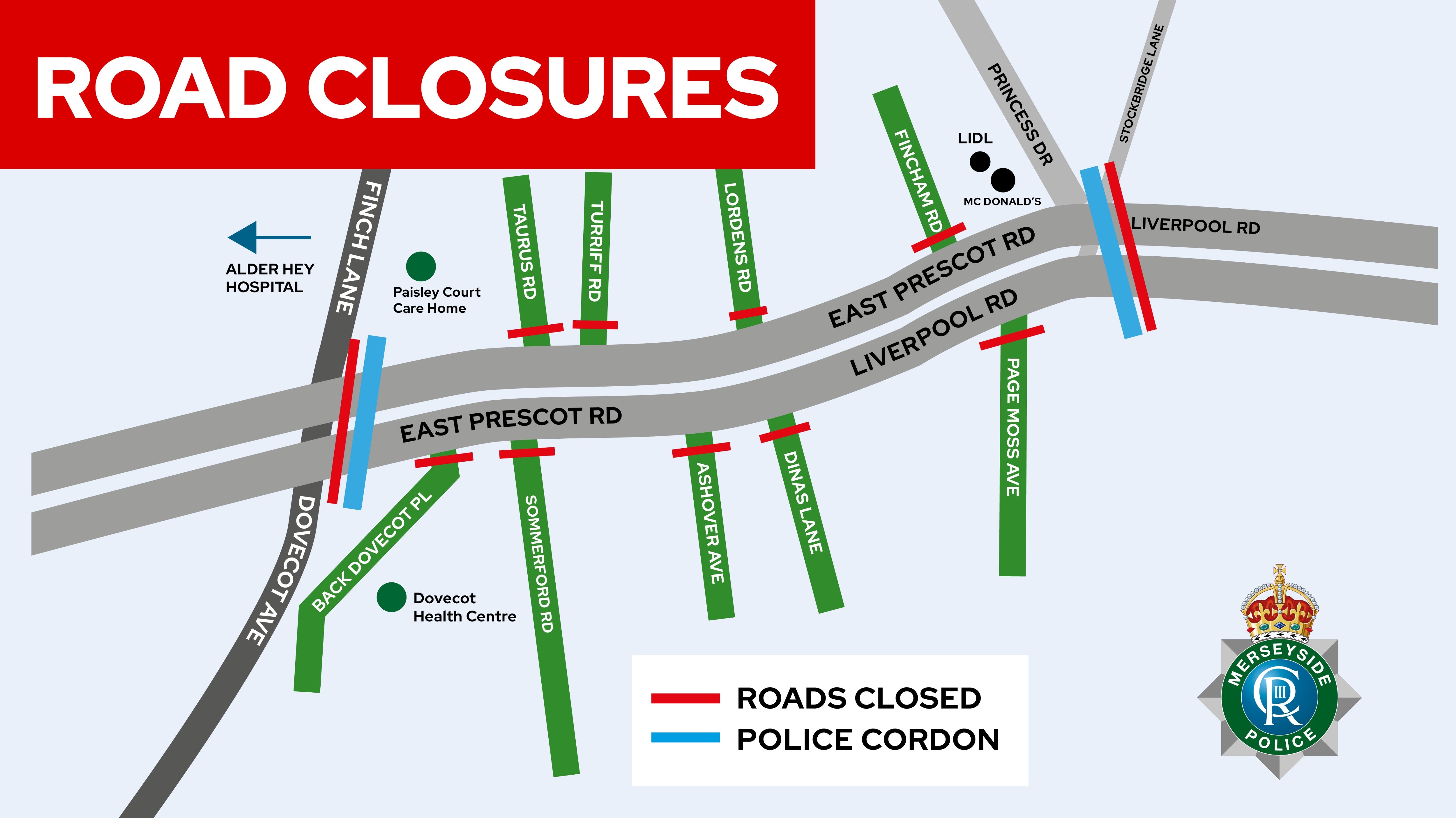 The road closures are likely to remain in place over the weekend