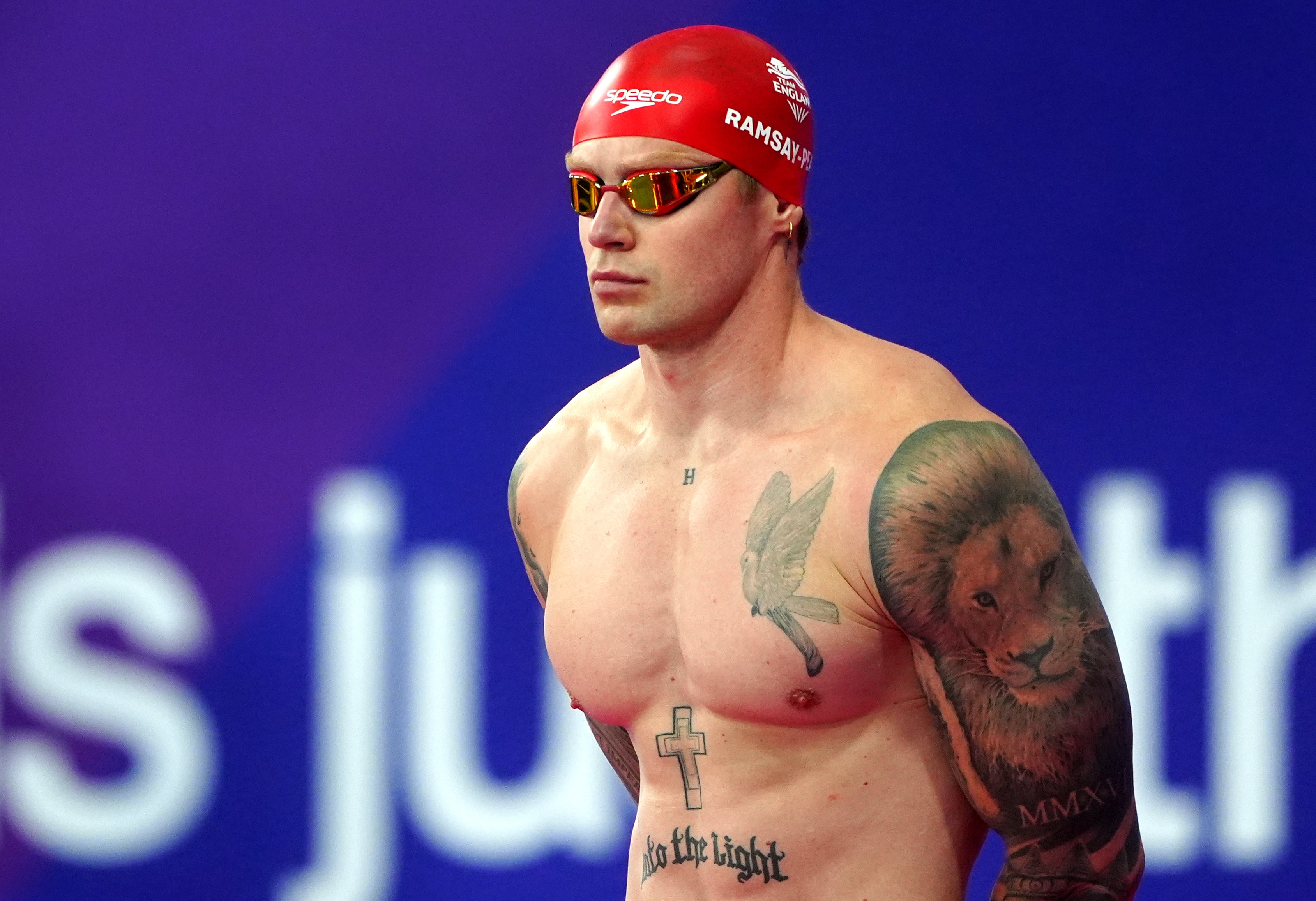 Adam Ramsay-Peaty ahead of his Friday morning heat (Owen Humphreys/PA) (PA Wire)