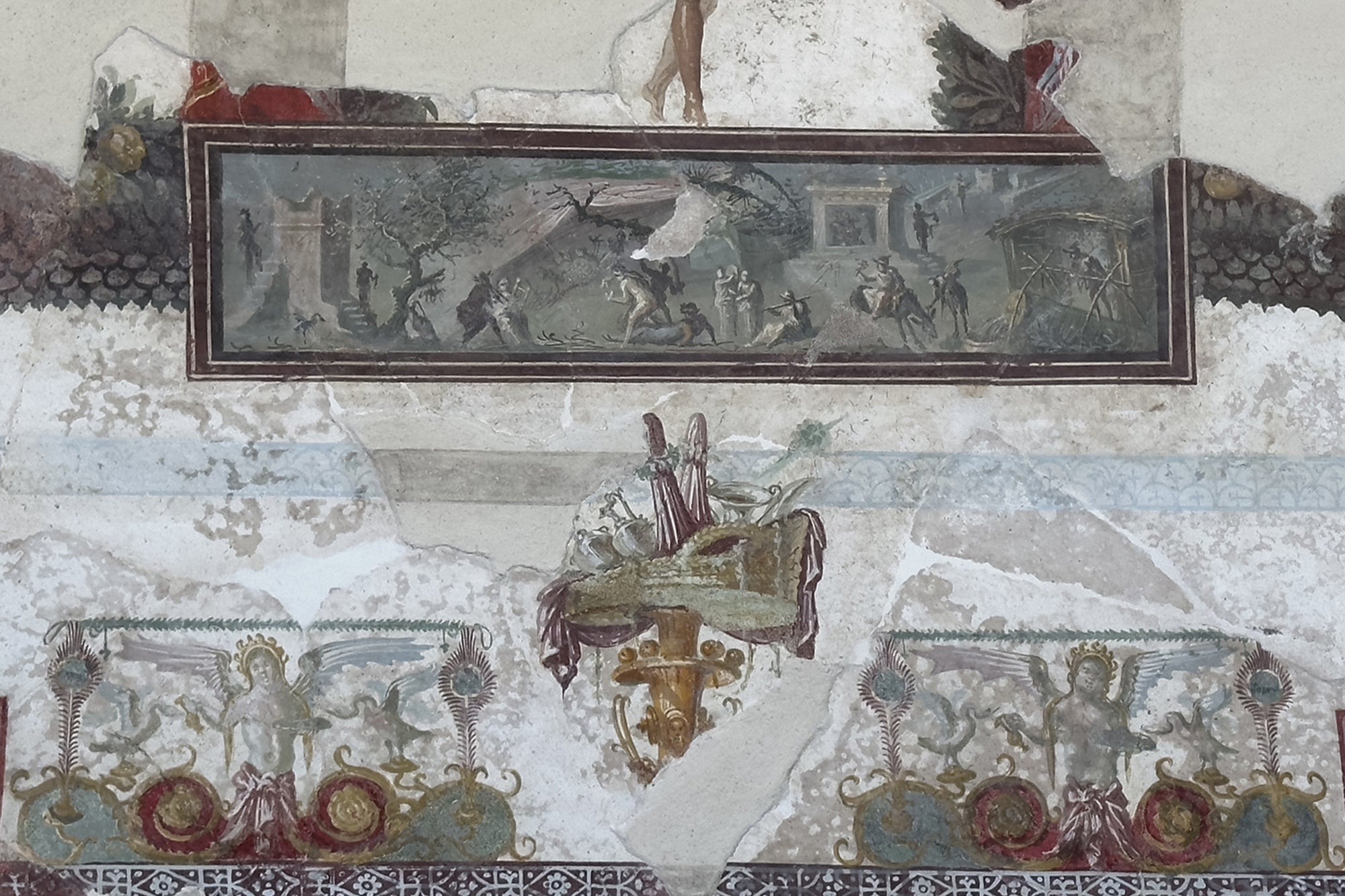 Part of the restored ceiling