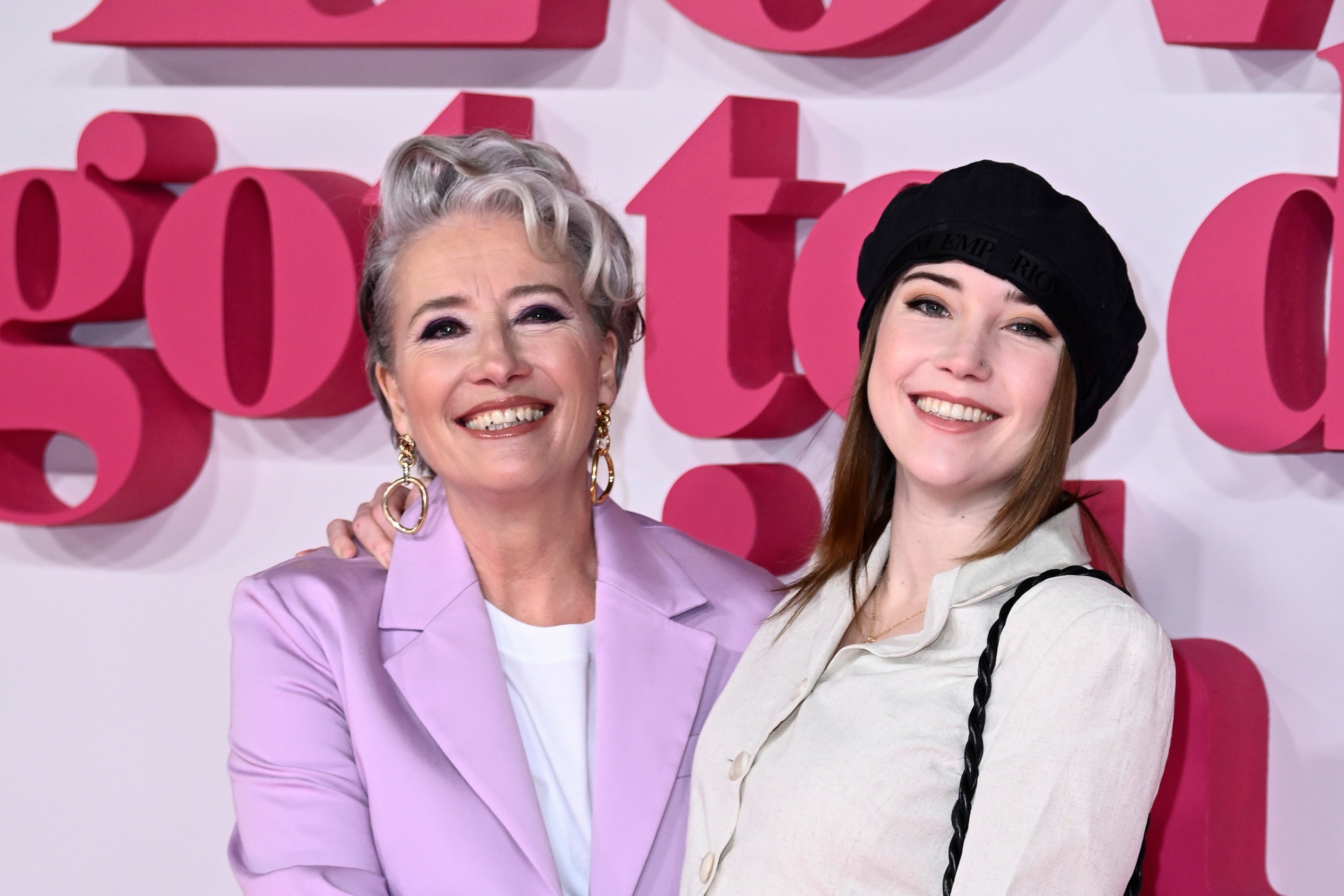 Emma Thompson (left) has been open about conceiving her daughter, Gaia (right) via IVF at the age of 40 (Getty)