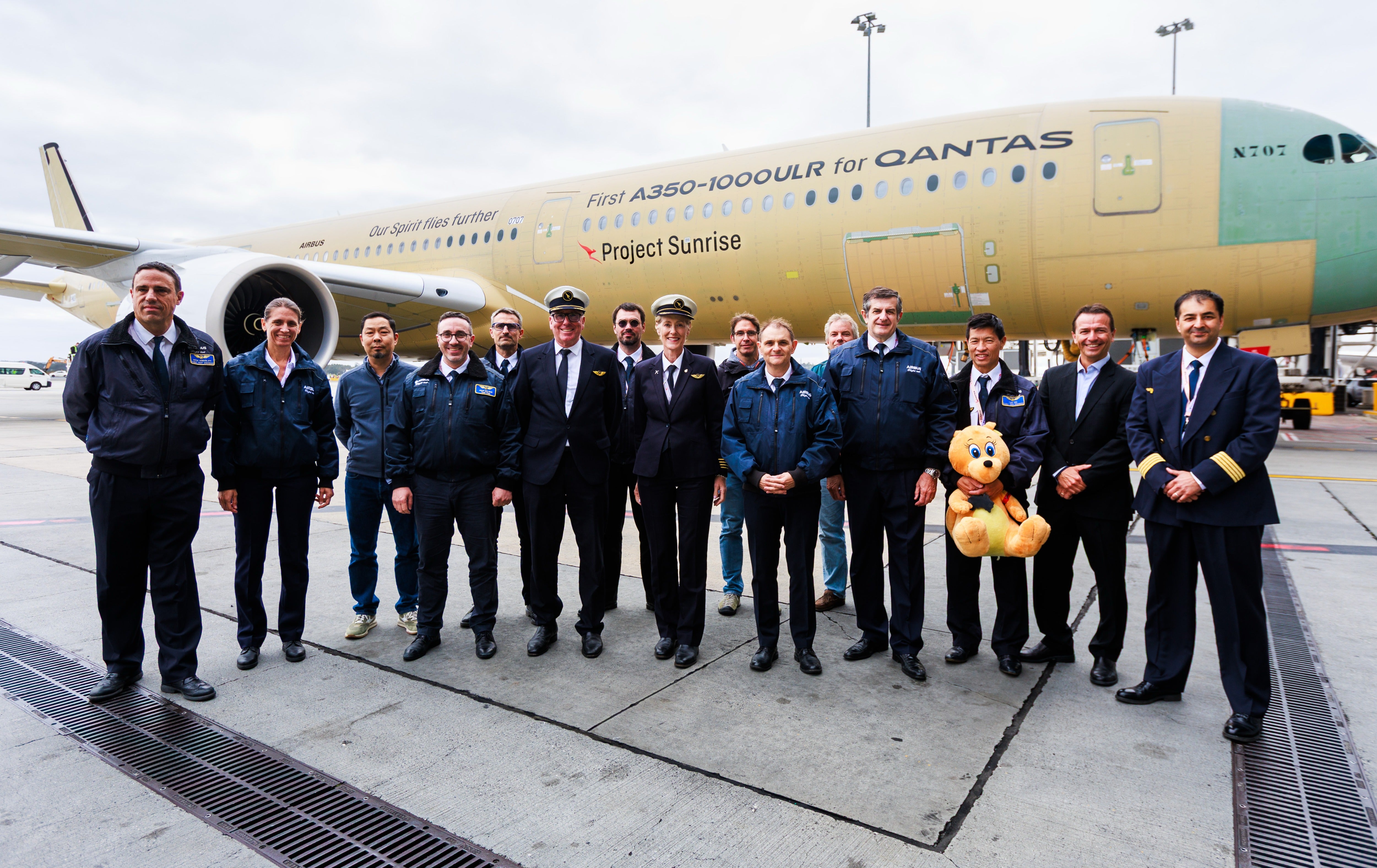 The test flight crew at Toulouse