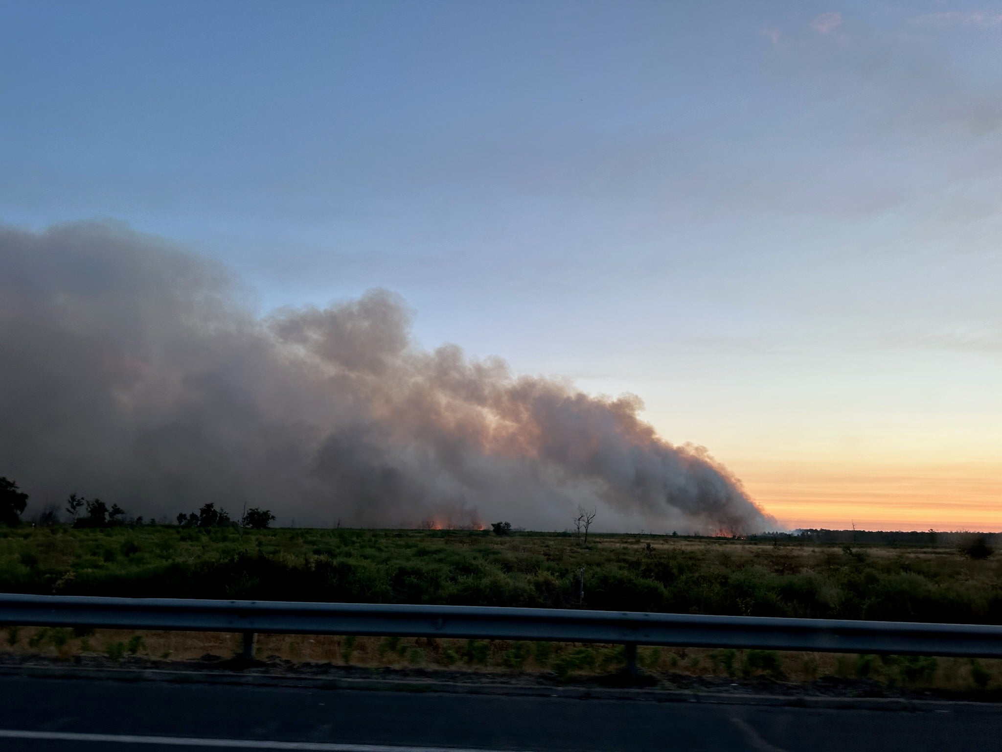 The smell of smoke and cinders followed the family on their way to Bordeaux