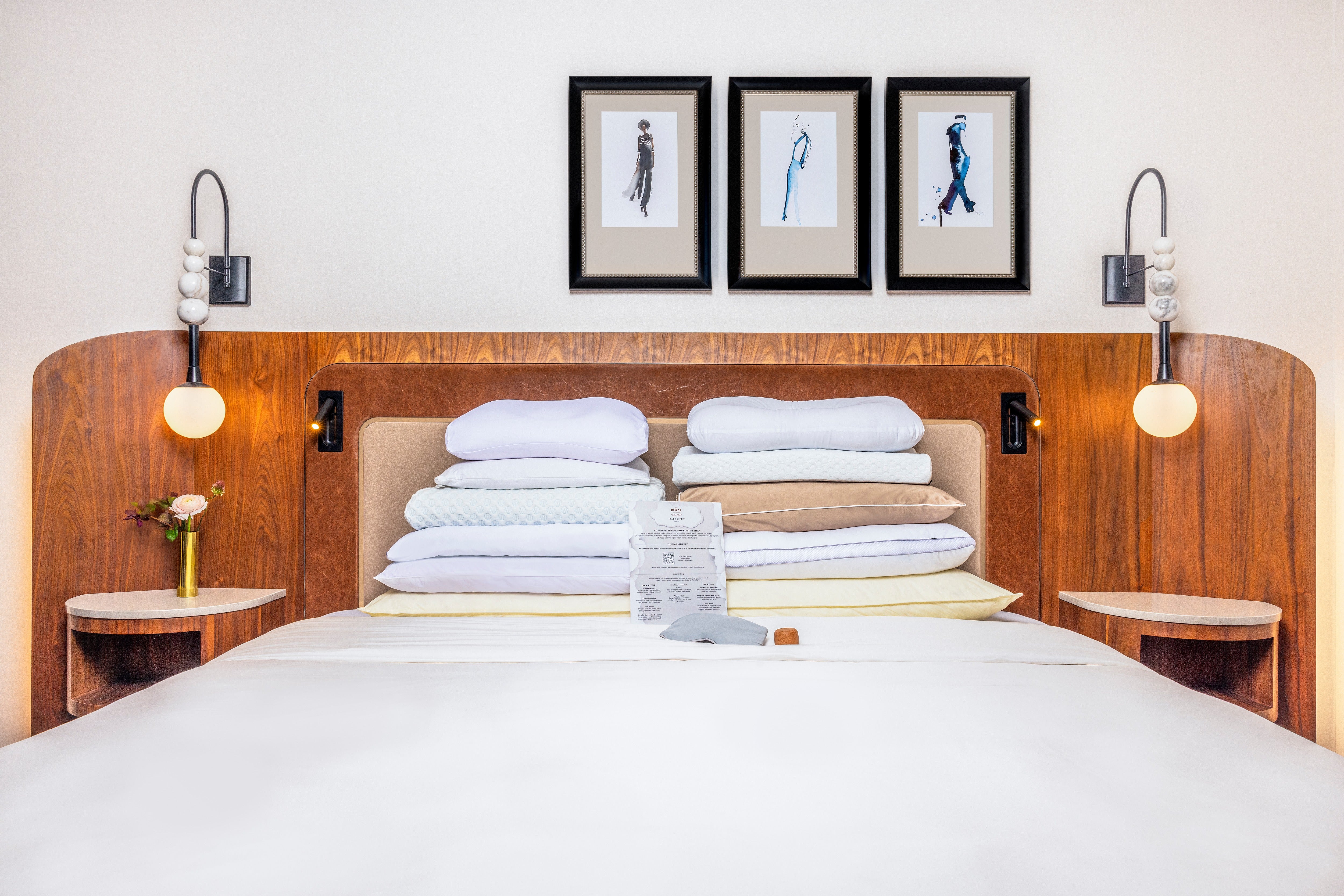 the pillow menu at The Benjamin Royal Sonesta