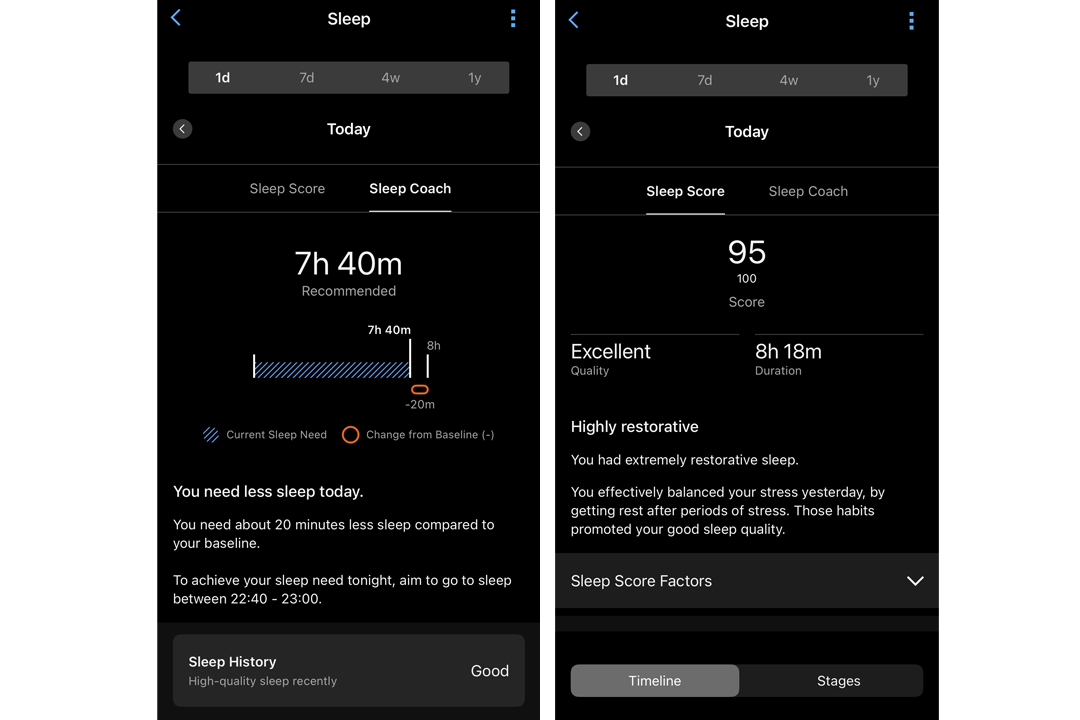 The cirqa analyses your night’s sleep and tells you how much rest to aim for the following night (Sabrina Sahota/The Independent)