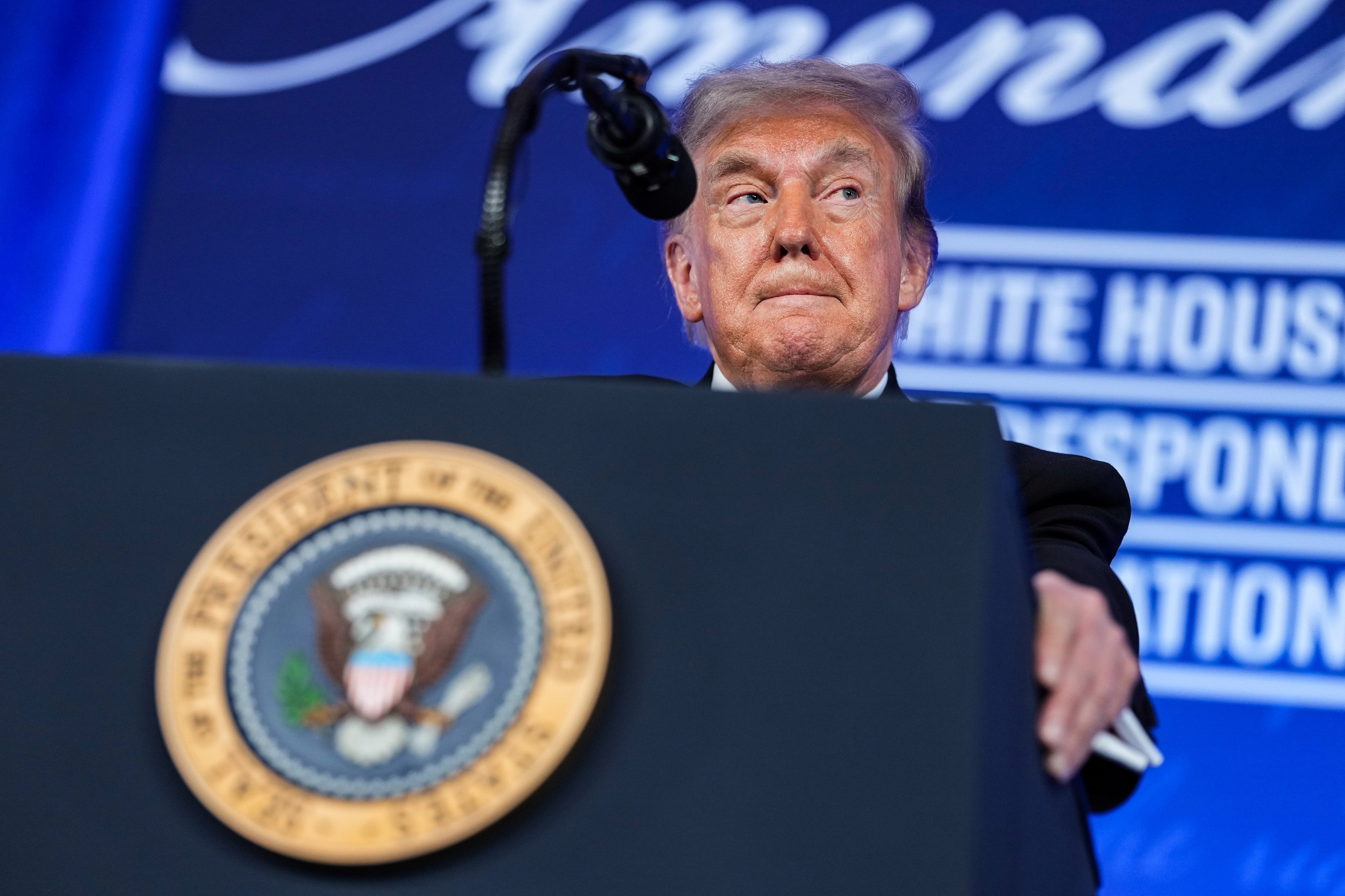 The president singled out numerous journalists for attacks in his speech, while complaining about how the press often treated him ‘unfairly’