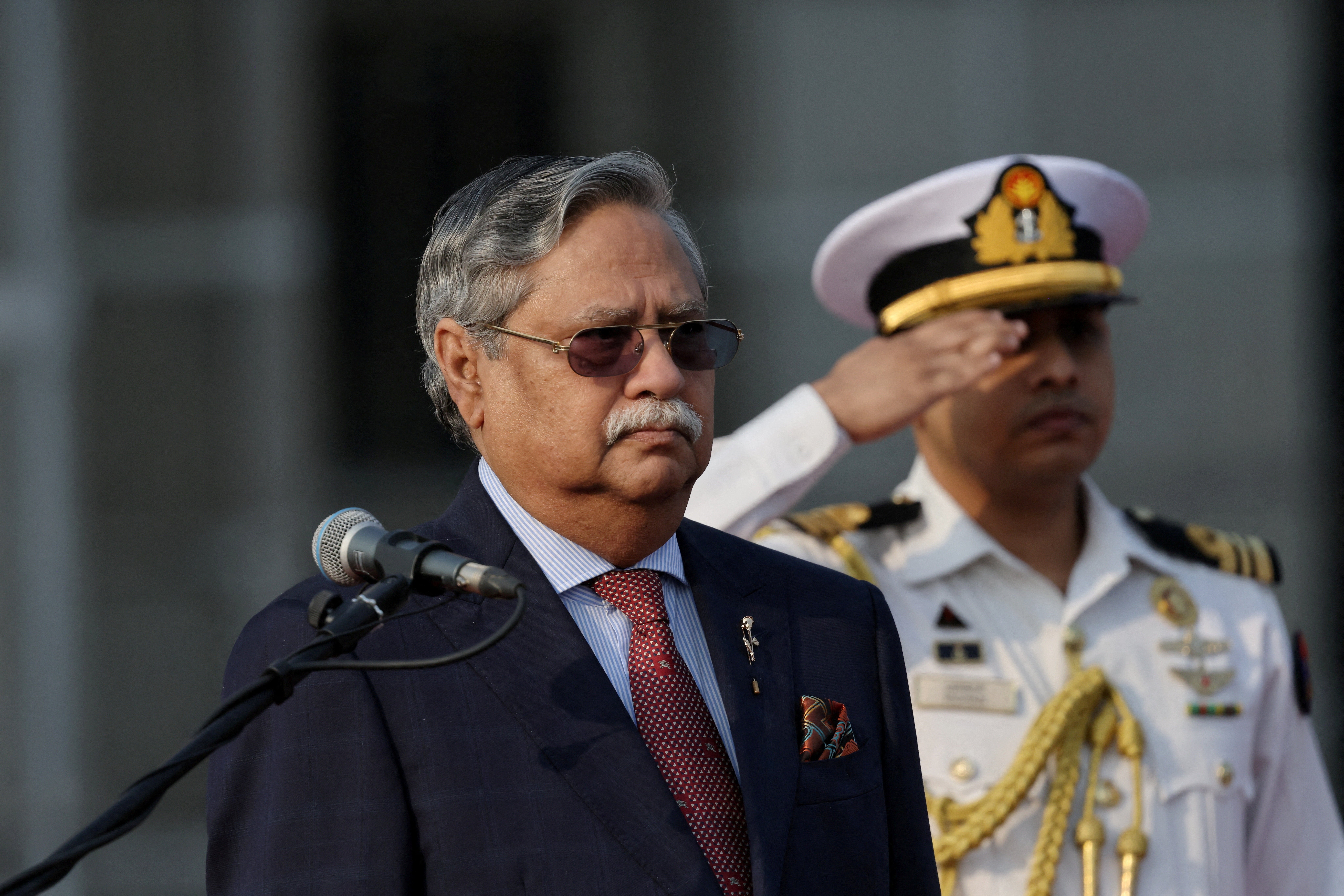 File. Bangladesh’s president Mohammed Shahabuddin arrives to administer the oath‑taking ceremony of Tarique Rahman as the country’s prime minister at the South Plaza of the parliament building, in Dhaka, Bangladesh, 17 February 2026