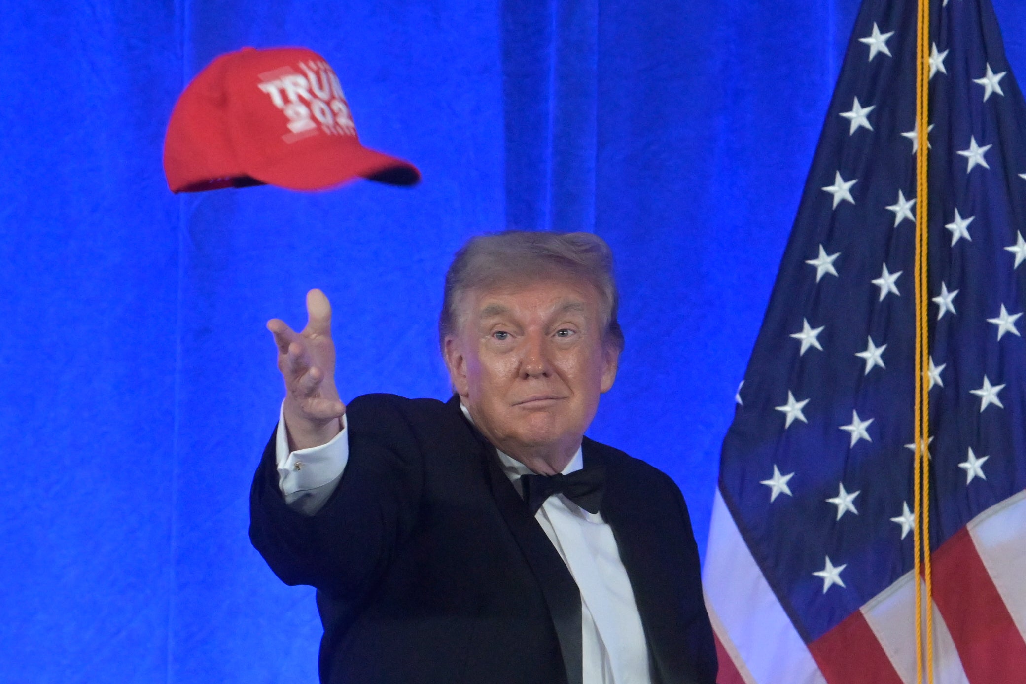 The president struggled to win over a crowd of people who weren’t wearing MAGA hats