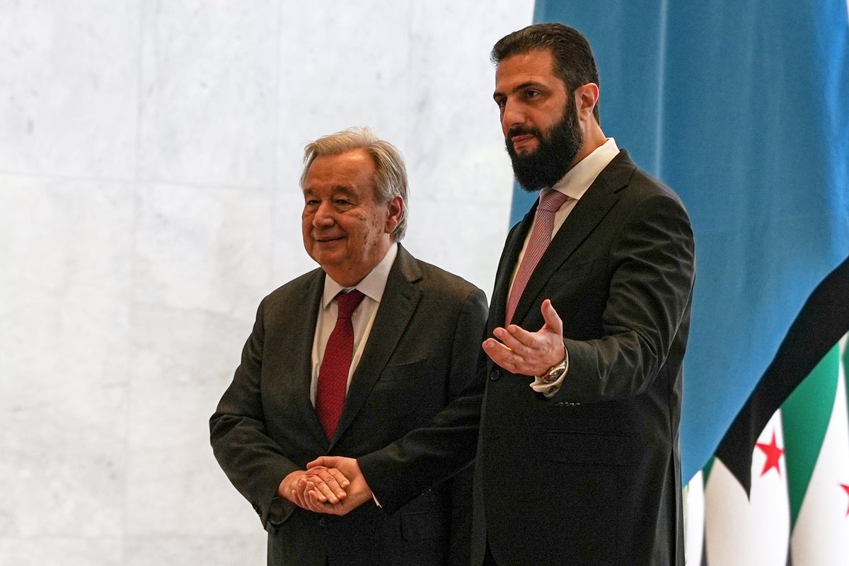 U.N. chief António Guterres urges international support for Syrians in Damascus visit