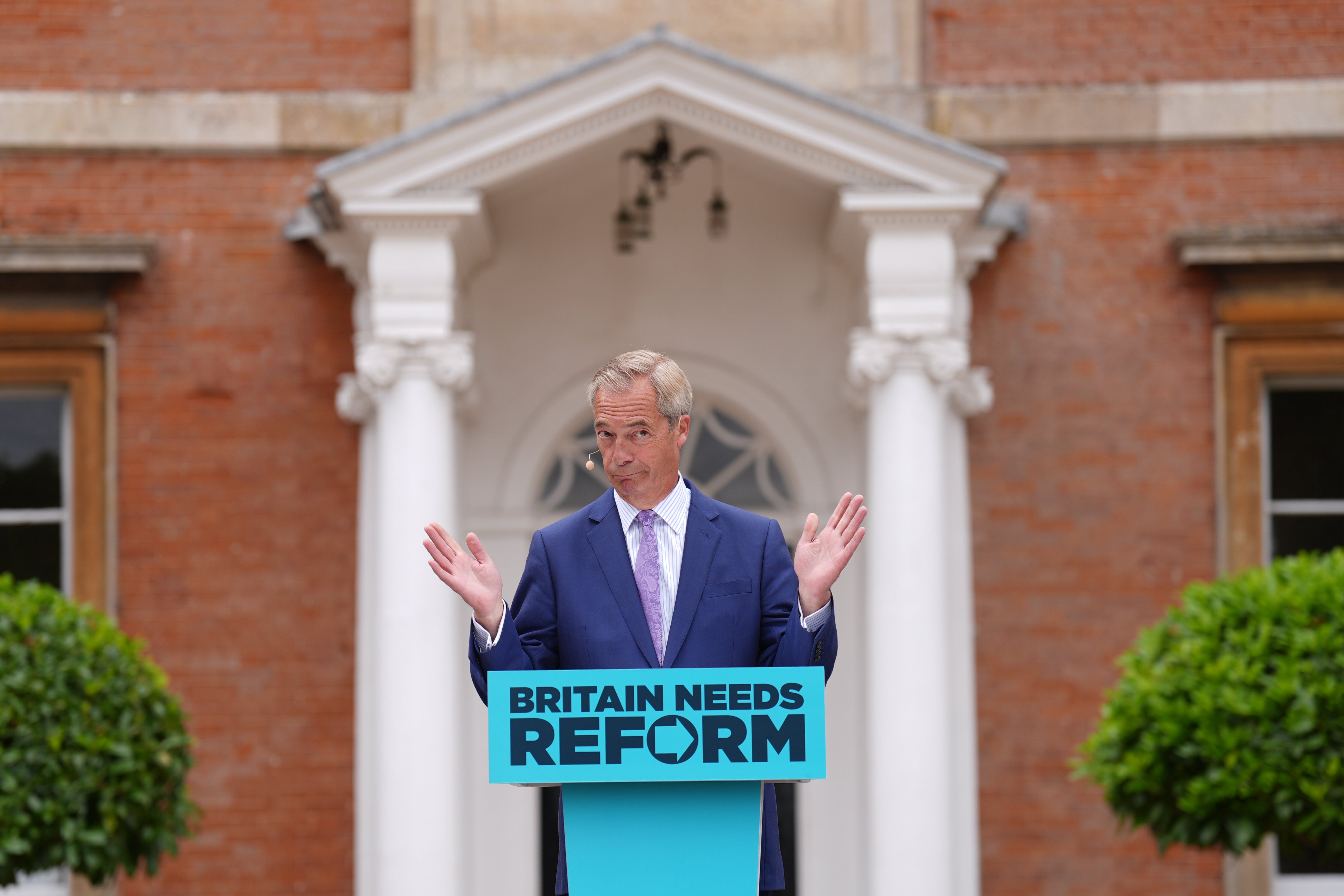 Mr Farage, who is fighting to retake his seat of Clacton, is demanding a general election after Andy Burnham's coronation as prime minister