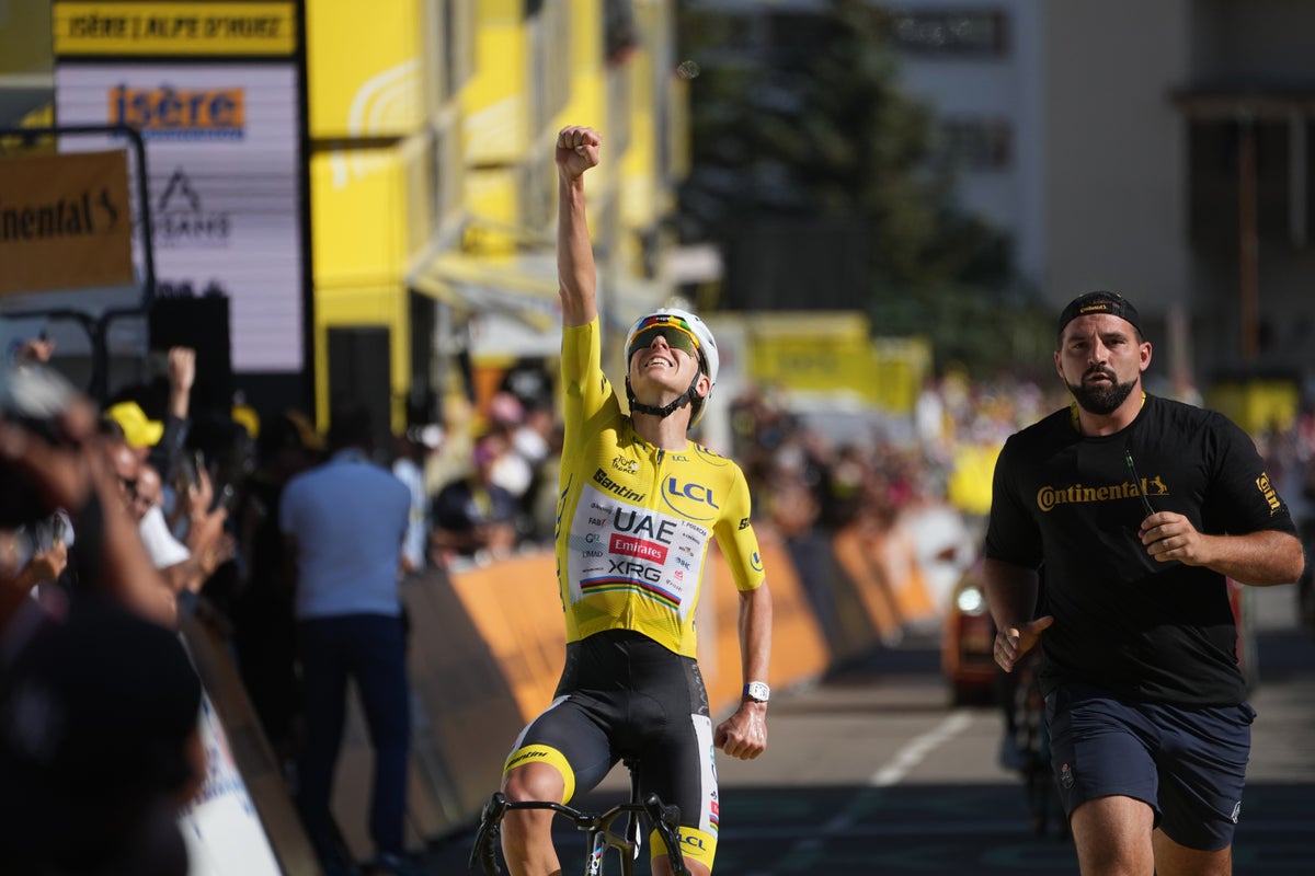 Tadej Pogacar has no more rivals as he matches Tour de France legends with fifth yellow jersey