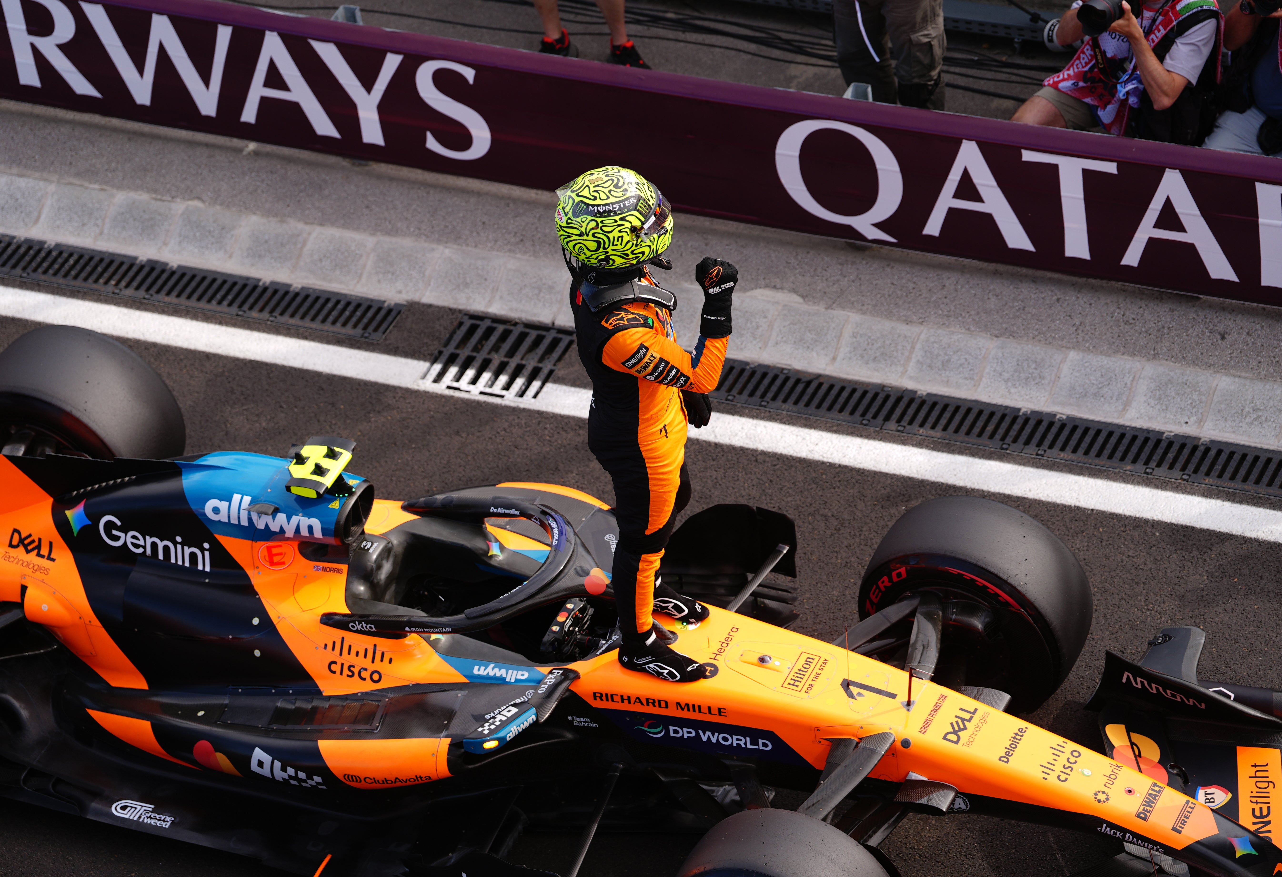 Lando Norris clinched his first pole of the season (David Davies/PA)