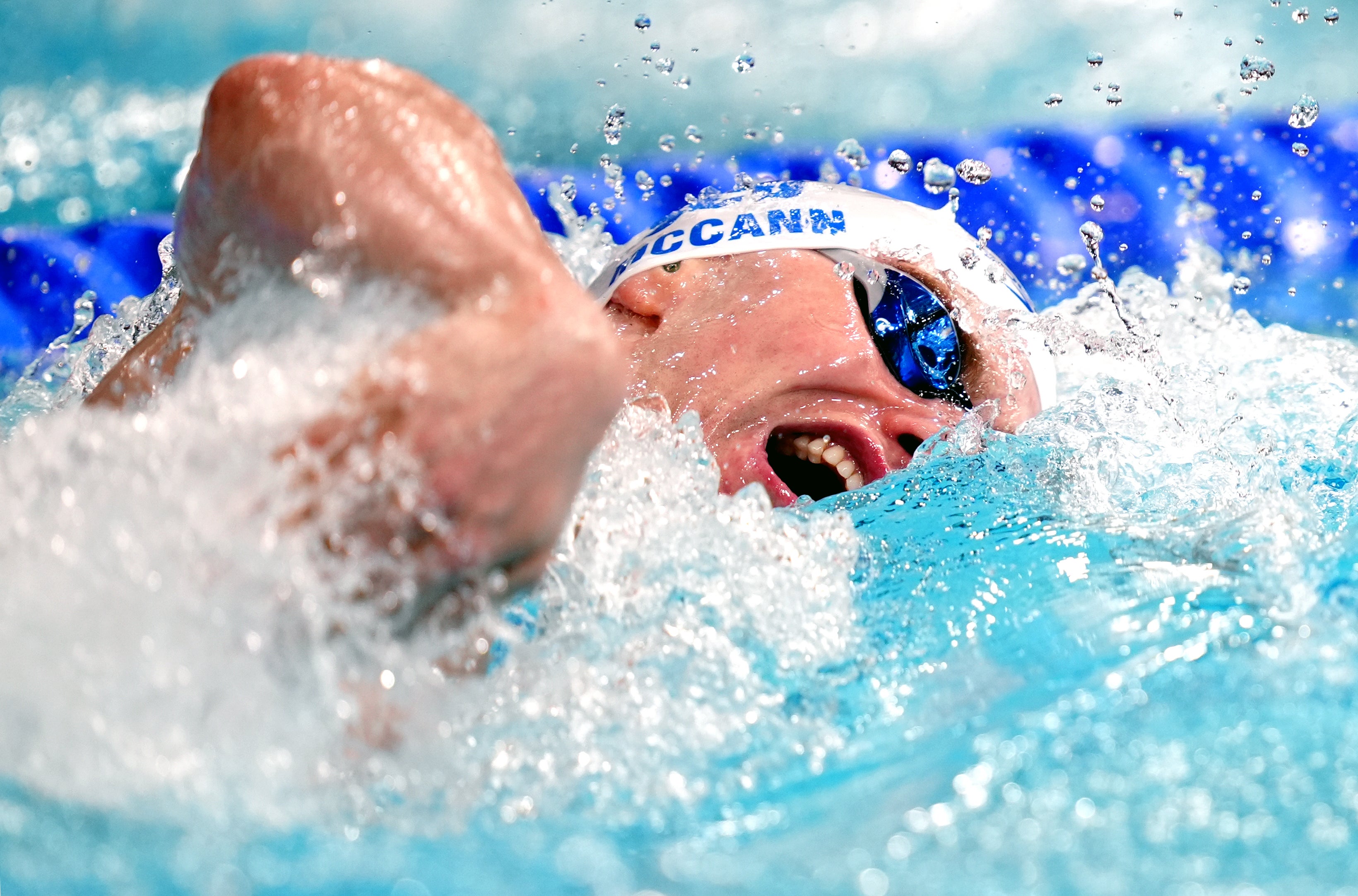 Sean McCann, pictured during the men’s 400 metres final (Jane Barlow/PA)