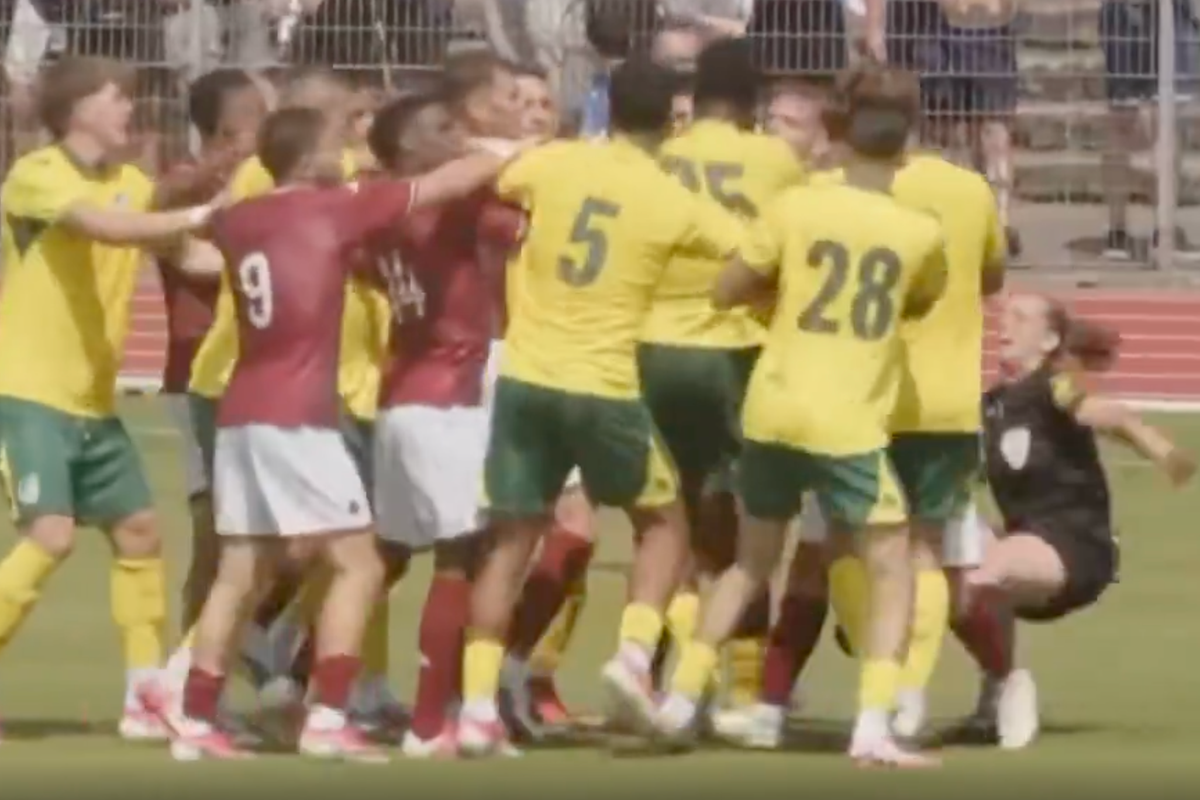 Female referee hurt after trying to separate brawl in friendly