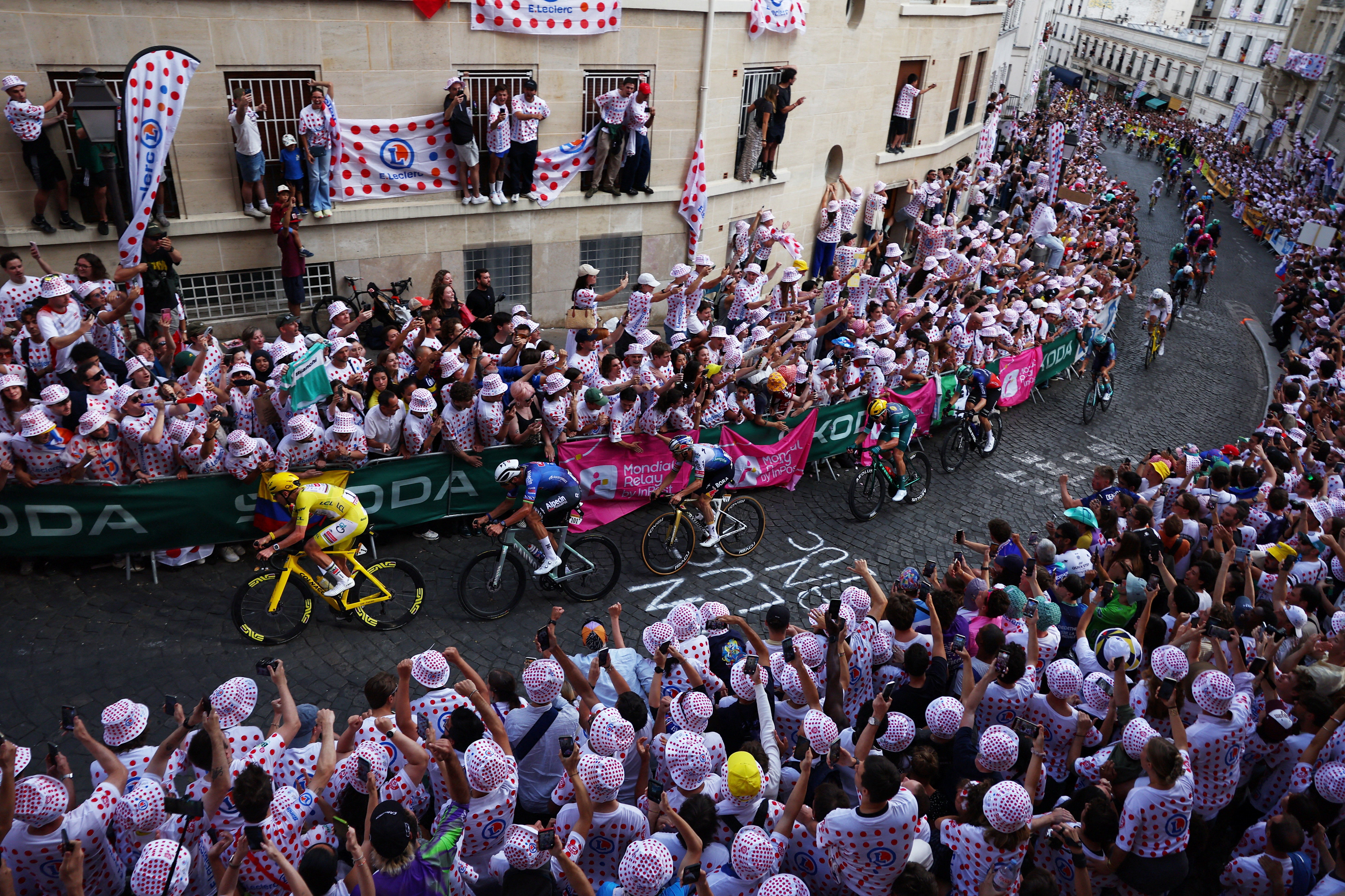 Crowds turned out in force in Montmartre