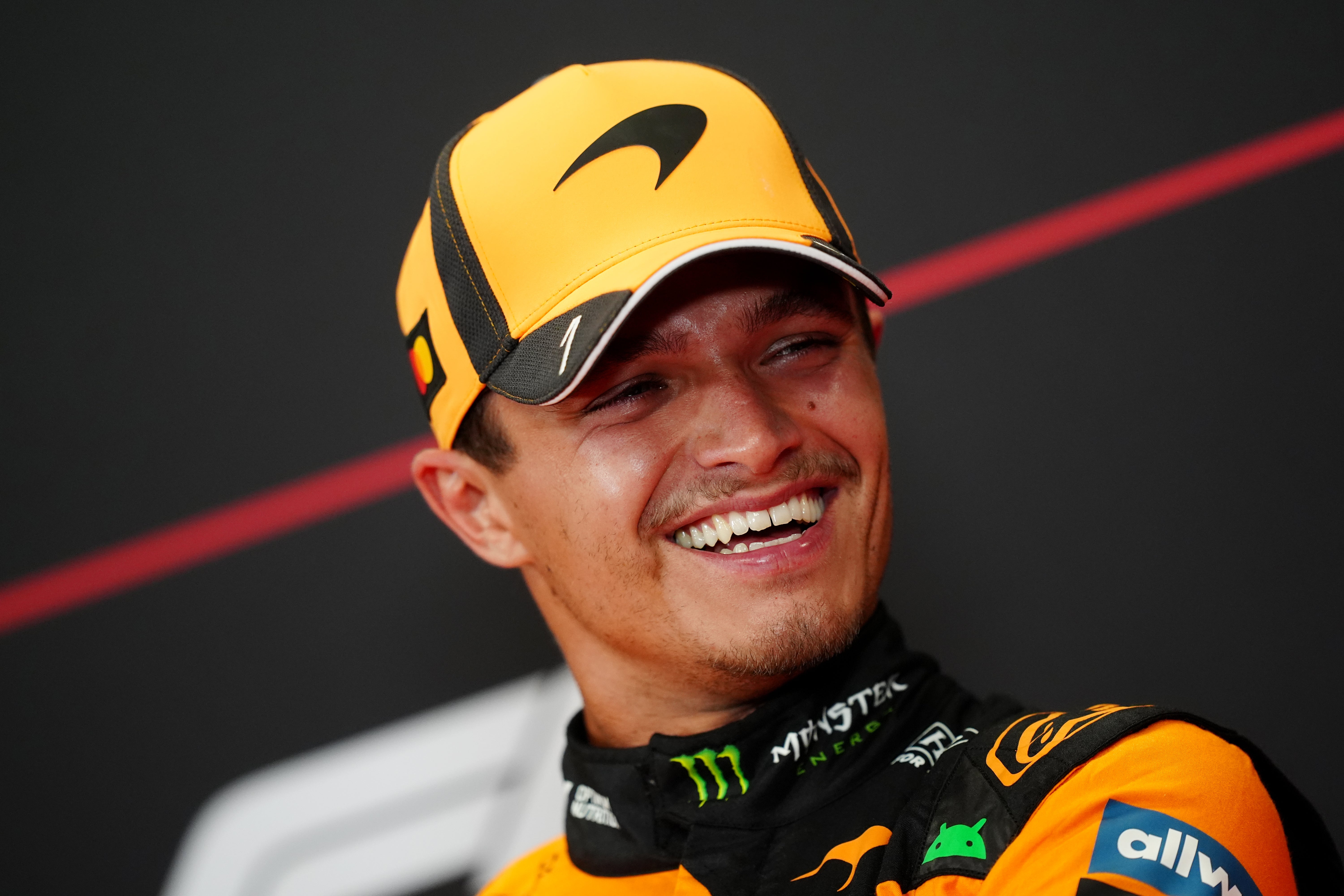 Norris was smiling after a first win of the season (David Davies/PA)