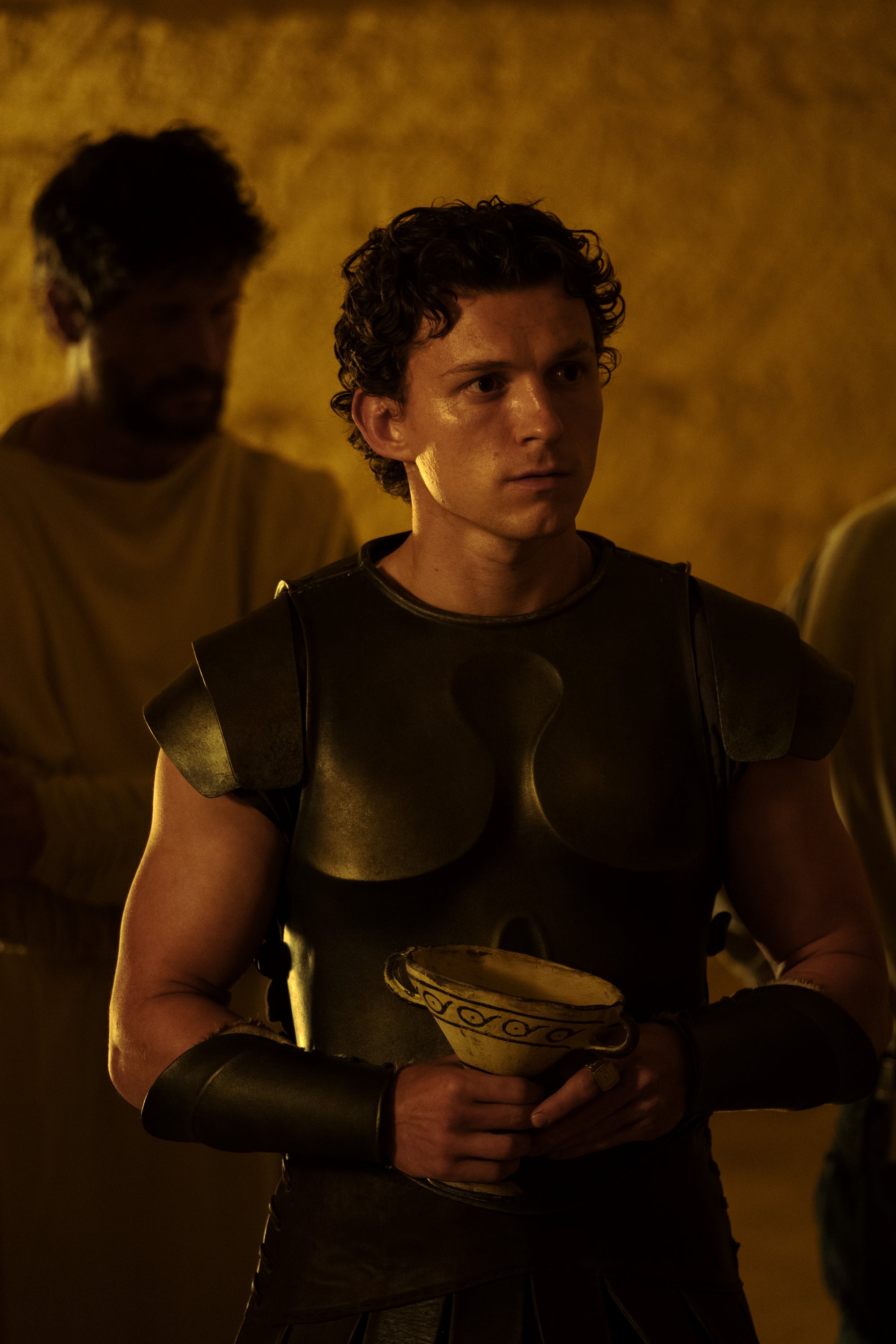 It also features Tom Holland as Telemachus, the son of Odysseus (PA)