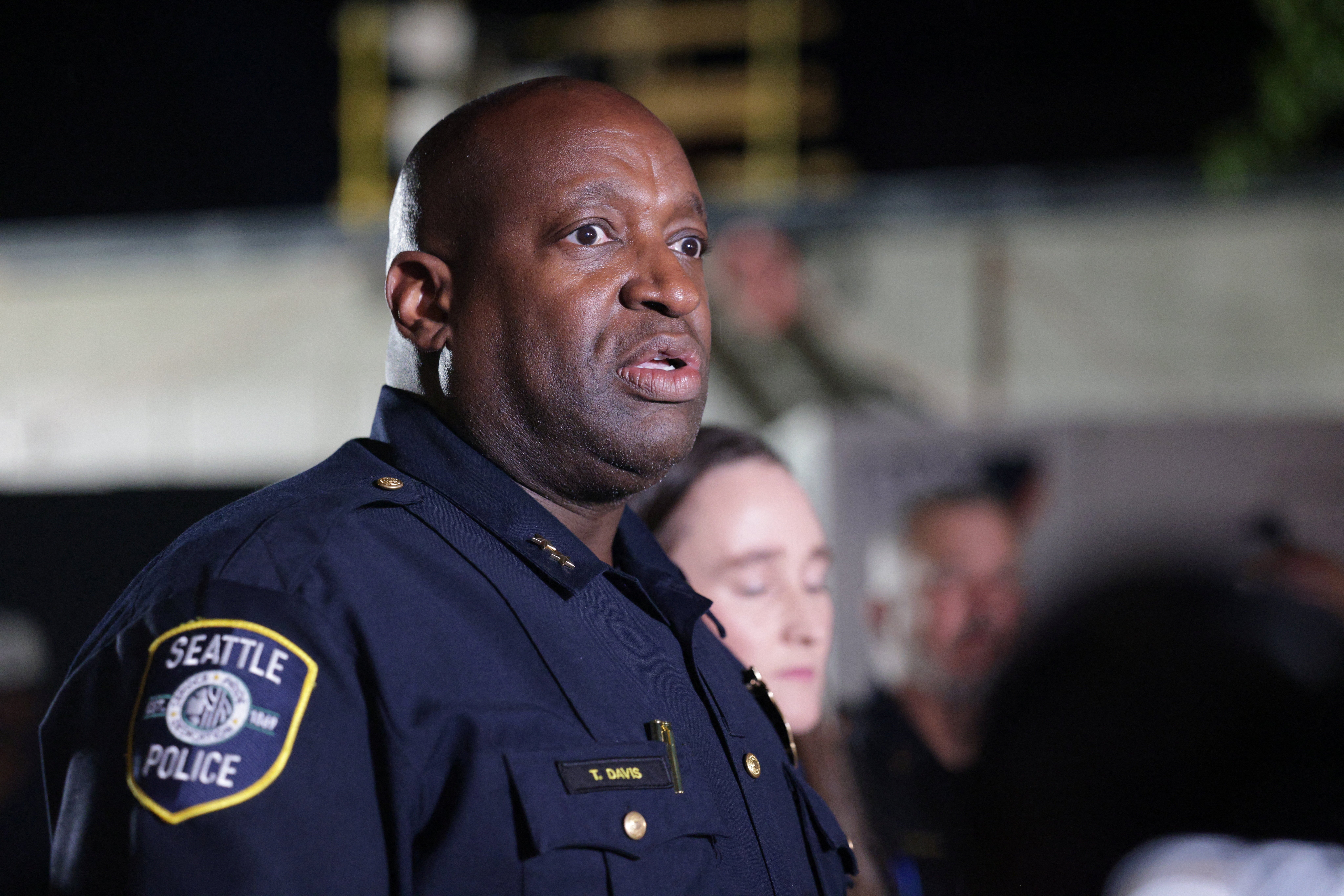Seattle Assistant Police Chief Tyrone Davis have said his officers are ‘still trying to figure out’ precisely what happened (Reuters)