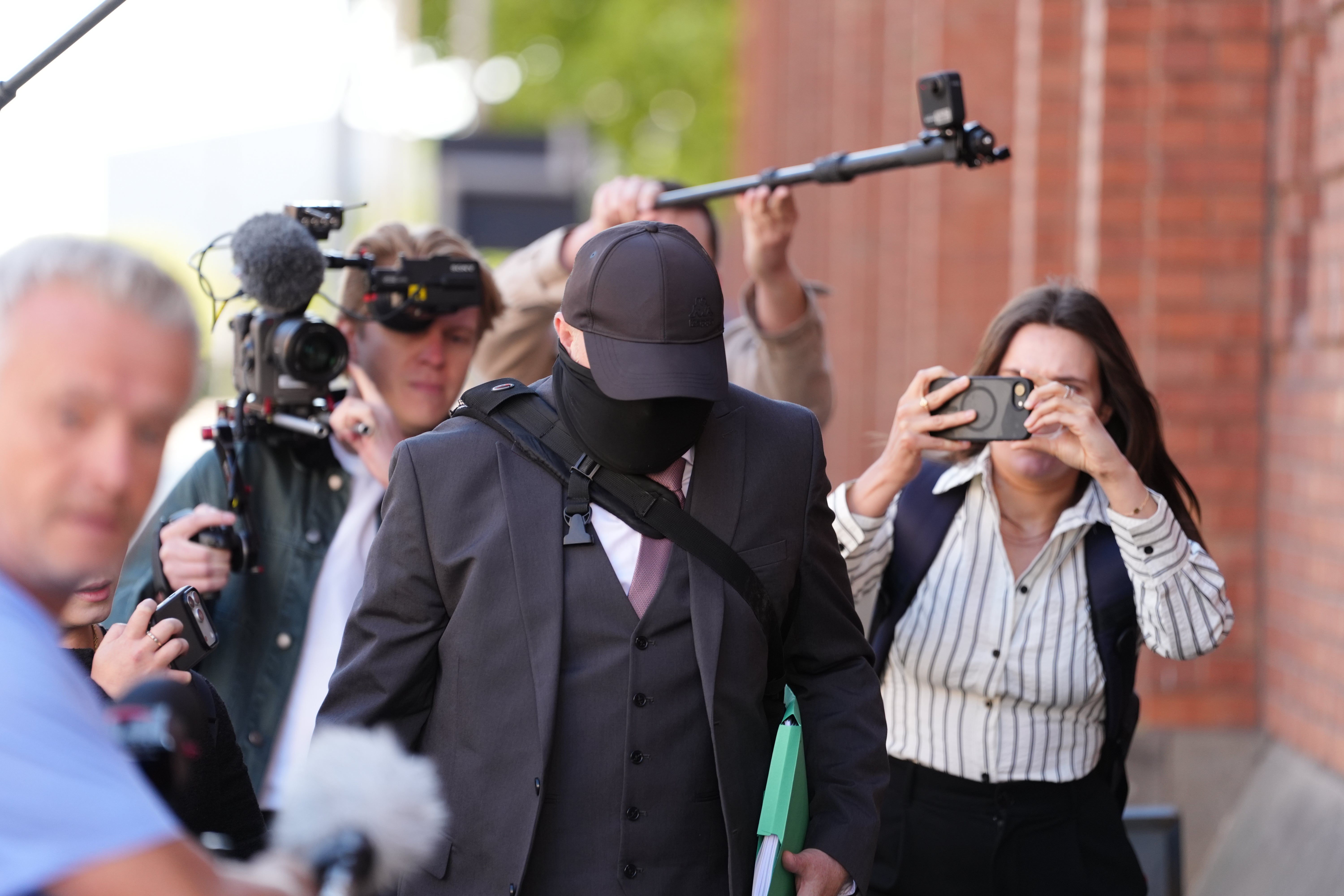 Funeral director Robert Bush arrives at Hull Crown Court