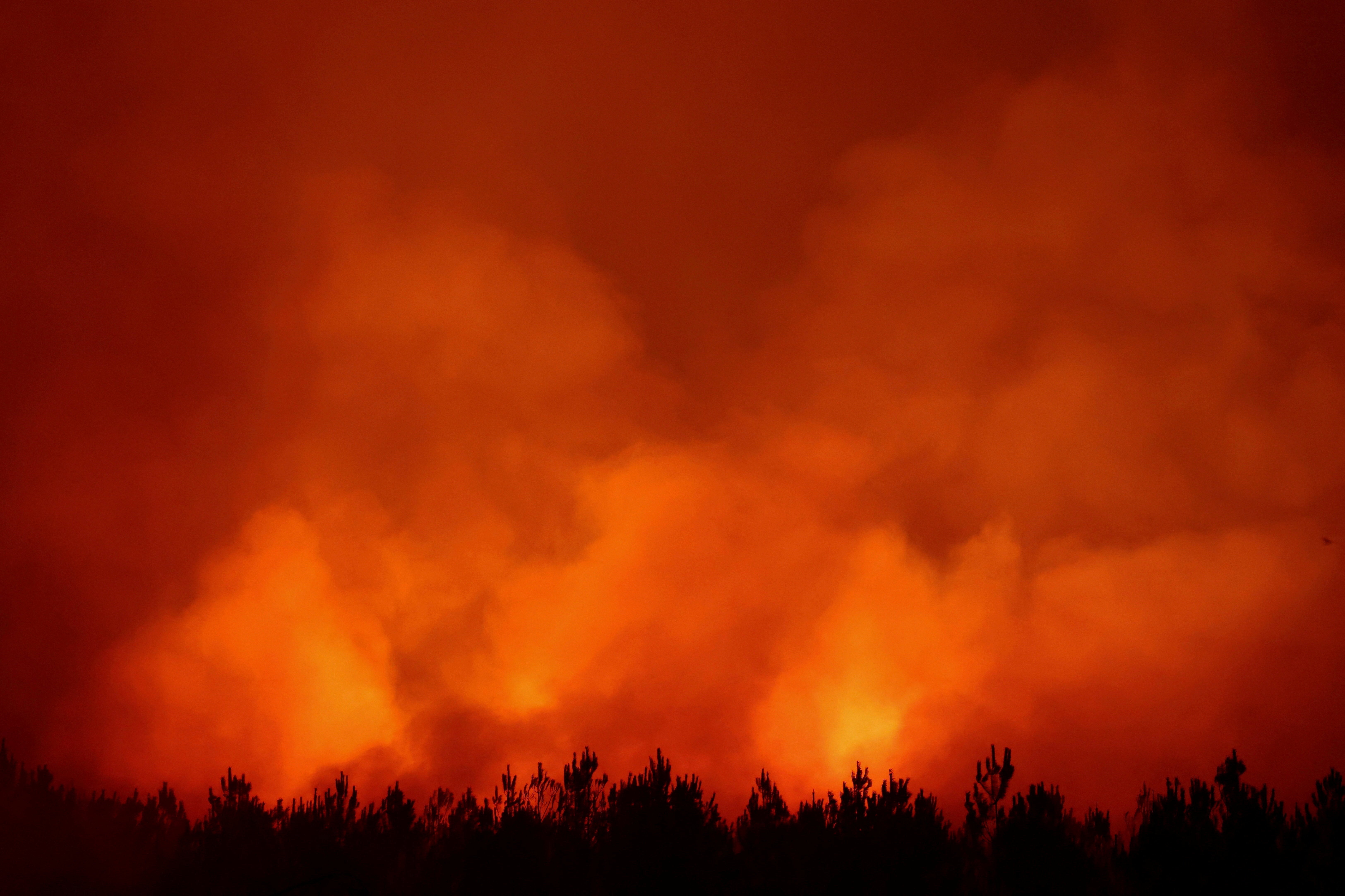 Wildfires continue to rage in Gironde (Reuters)