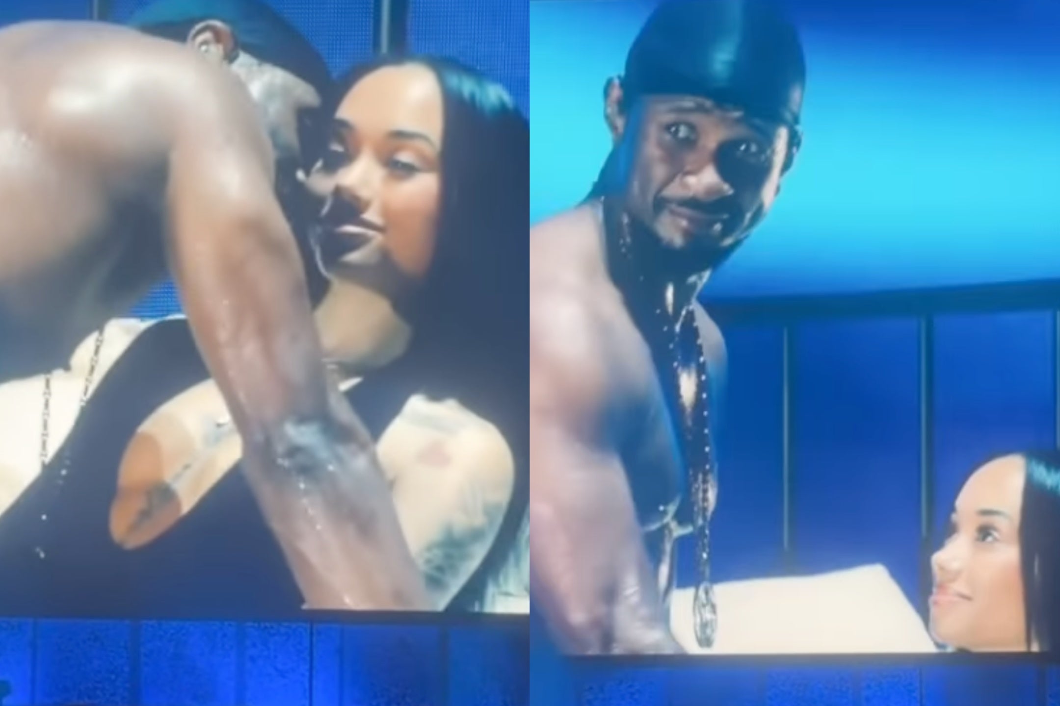 Usher stopped serenading a fan when she looked uncomfortable