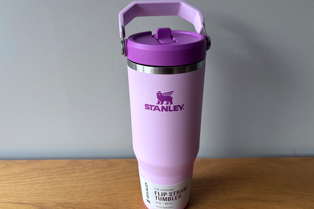 I especially liked the fact that this bottle holds a whopping 890ml yet still fits into cup holders (Siobhan Grogan/The Independent)