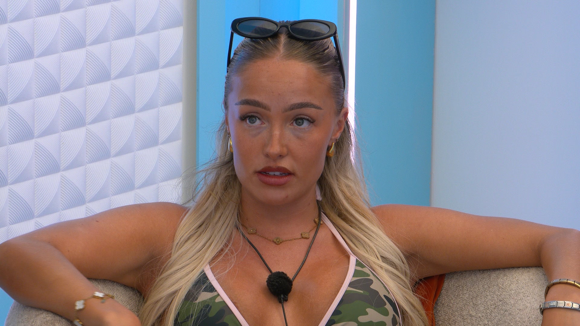 Ellie Chadwick, who spent weeks in the villa crying before walking out with Finley Maddock (ITV)