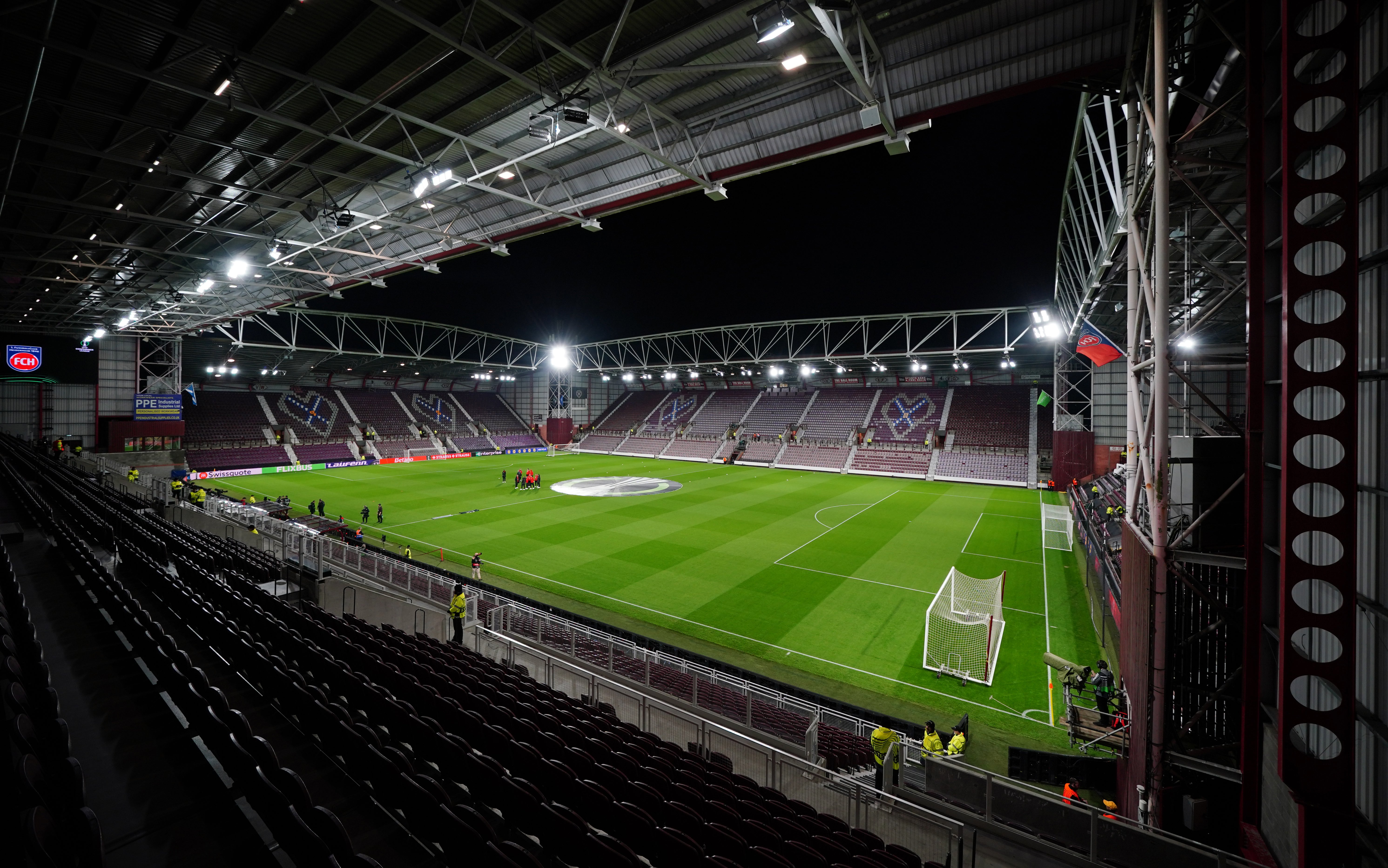Hearts face a tough task at Tynecastle in their Champions League qualifier (Jane Barlow/PA)