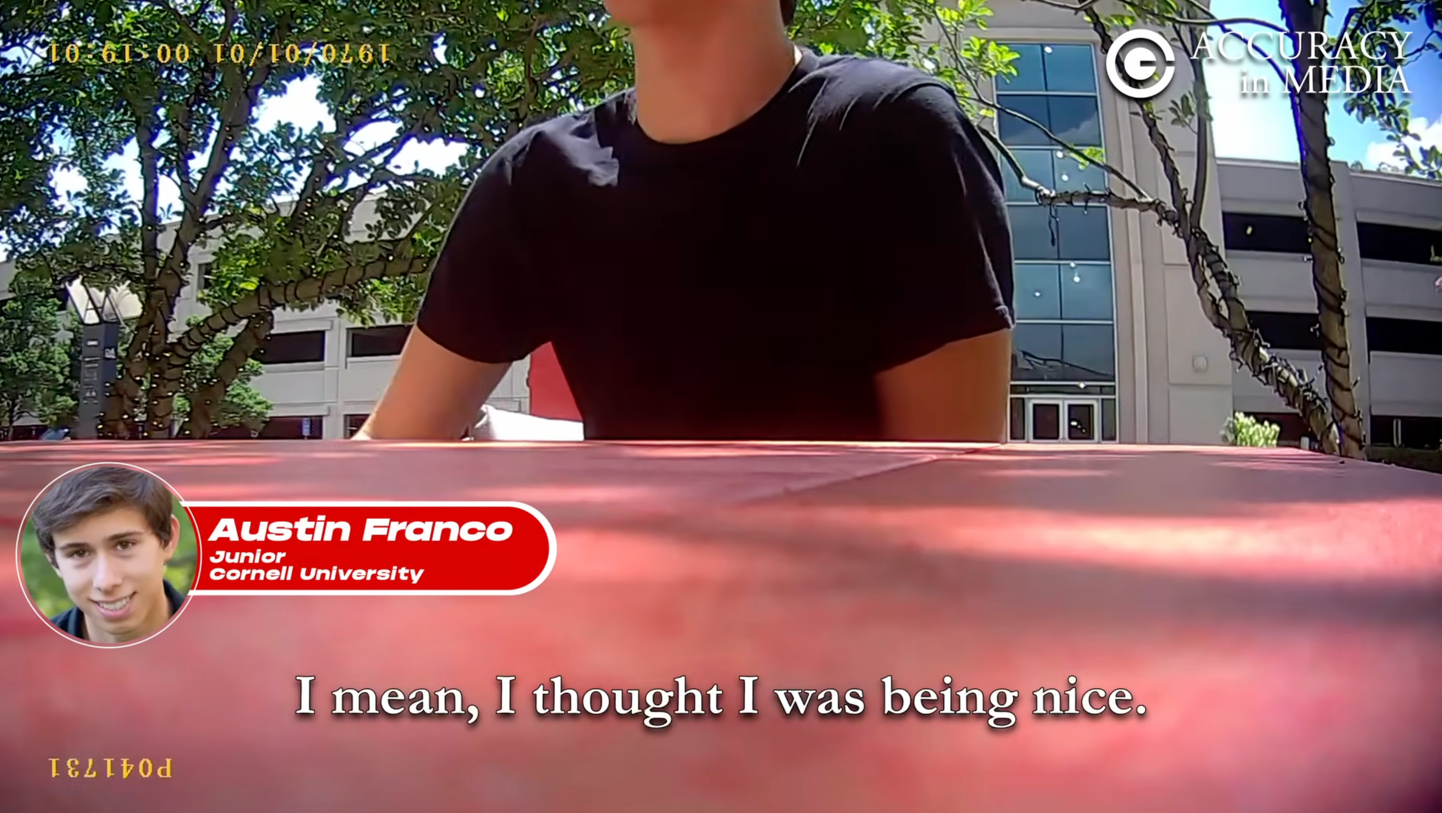 'I mean I thought I was being nice. Saying this is why I don’t want to work for you,' Franco said, according to a conservative watchdog group, Accuracy in Media