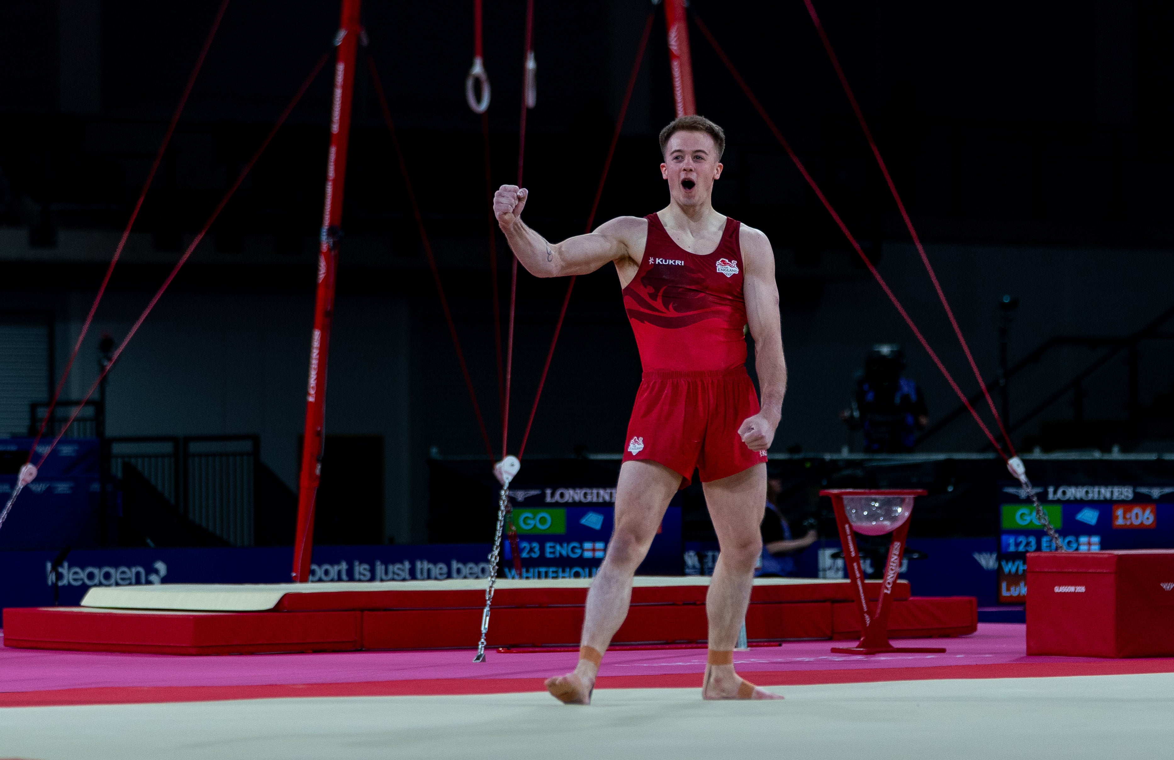 Luke Whitehouse impressed with his gold medal winning floor routine
