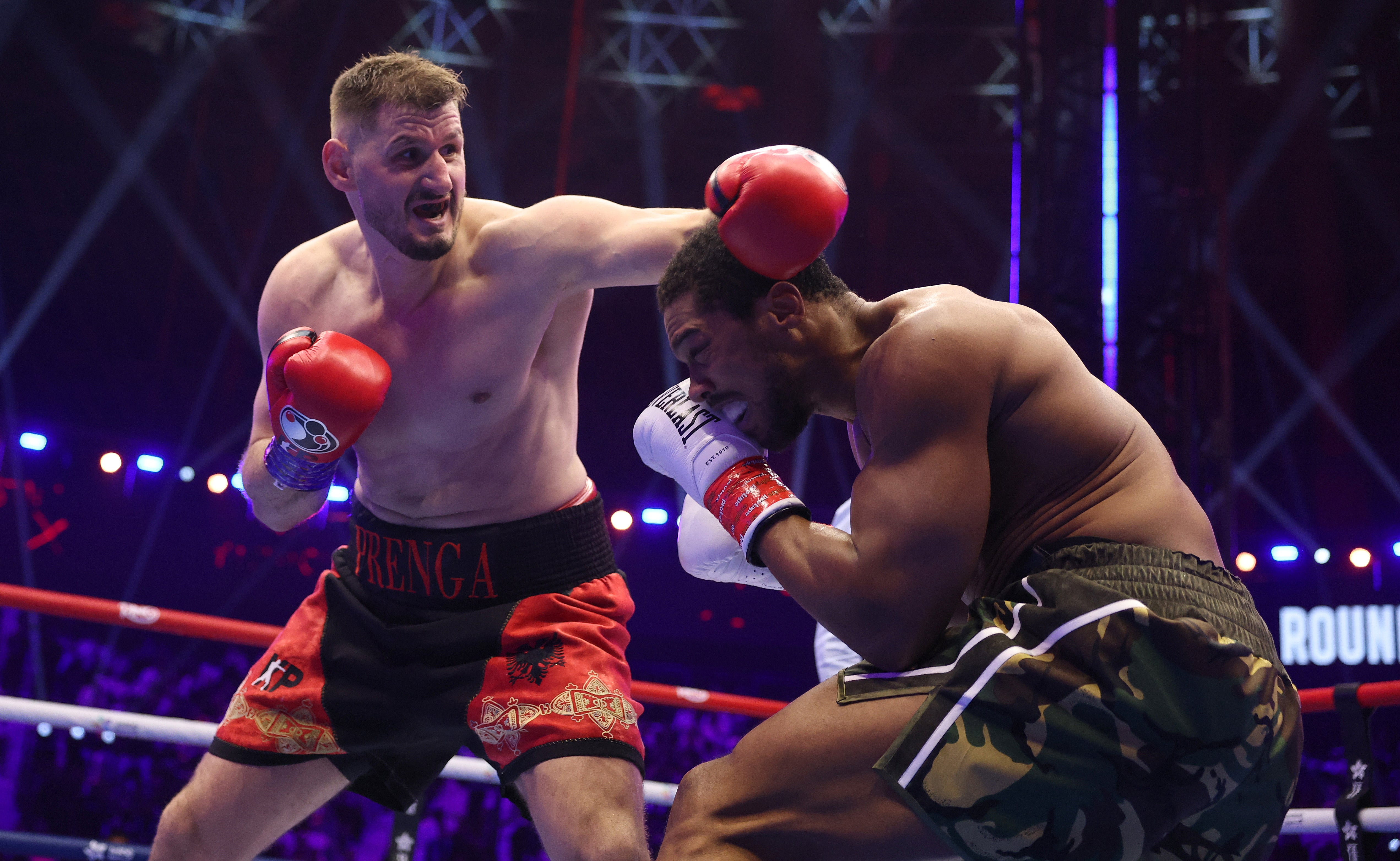 Joshua was dropped twice in the first round against Prenga