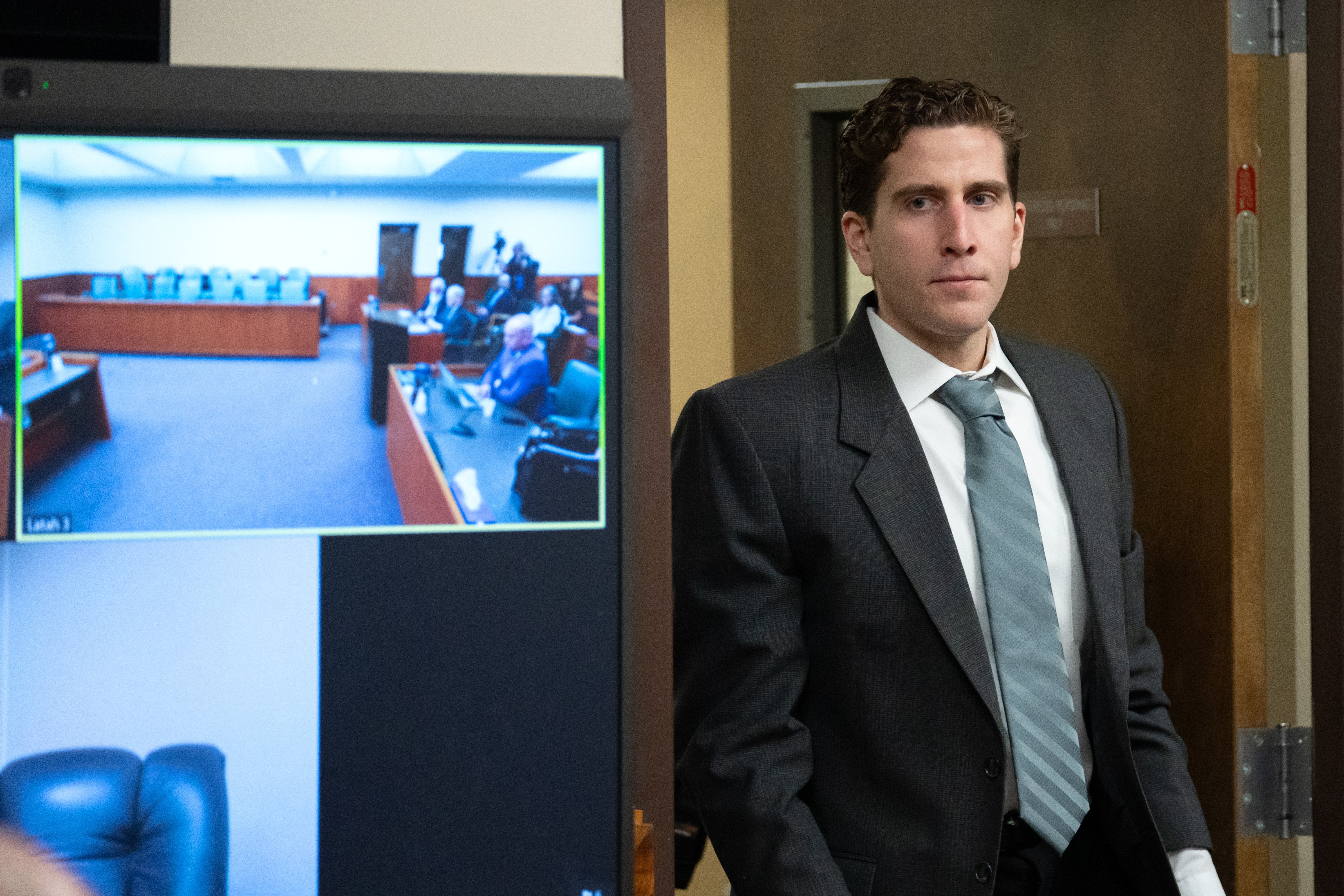 Kohberger, pictured in 2023, had initially refused to enter a plea in the murders of Madison Mogen, Kaylee Goncalves, Ethan Chapin and Xana Kernodle – he later entered a guilty plea in exchange for taking the death penalty off the table
