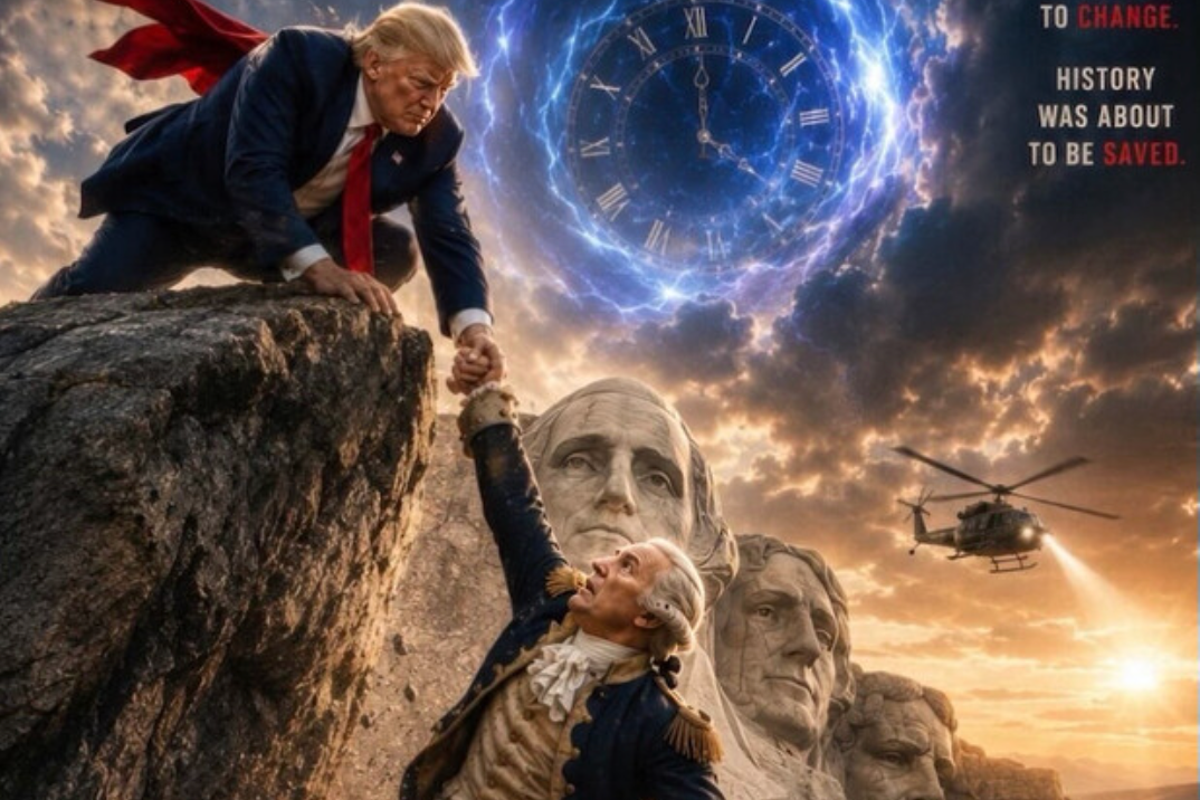 Trump saves George Washington with time travel and protects US from Iran in AI posting spree – UK Times Trump saves George Washington with time travel and protects US from Iran in AI posting spree – UK Times
