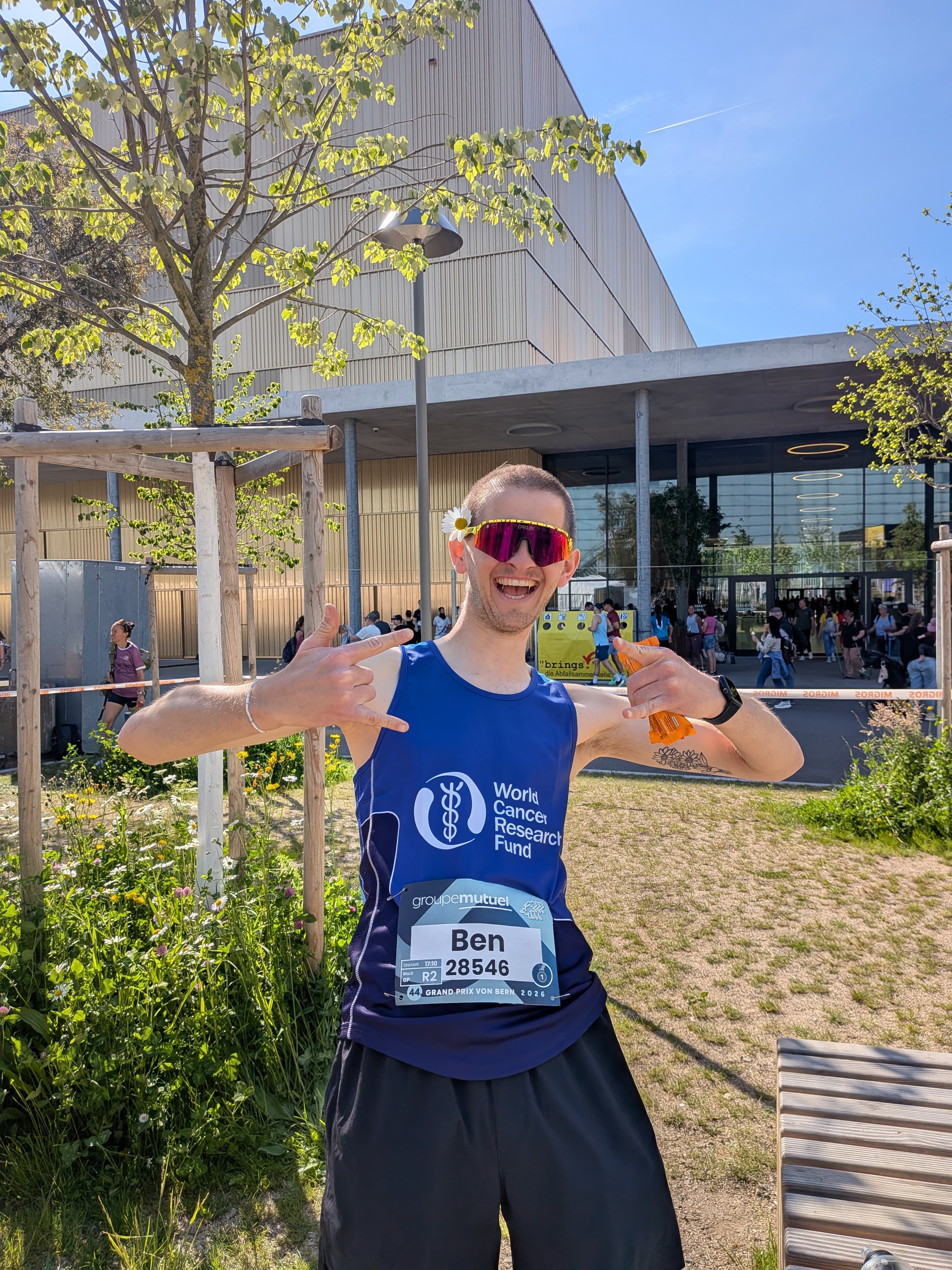 Ben on a fundraiser run (Collect/PA Real Life)