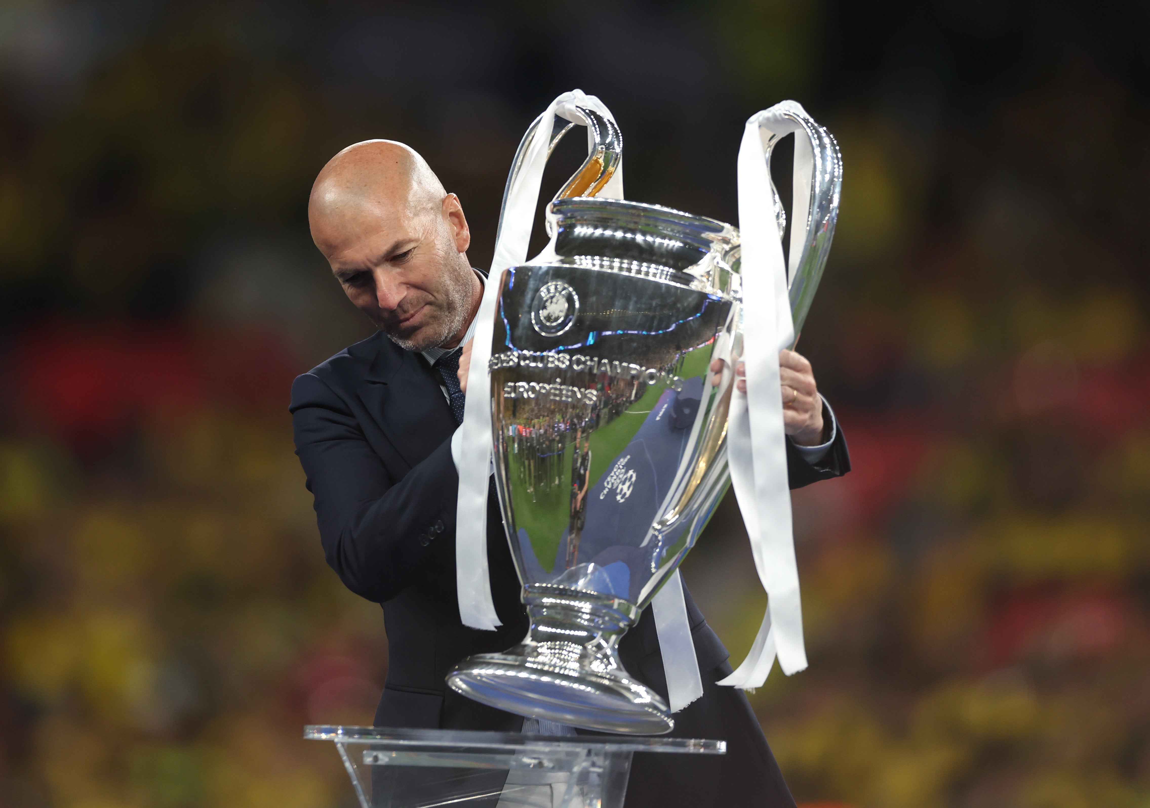 Zinedine Zidane won three consecutive Champions League crowns with Real Madrid