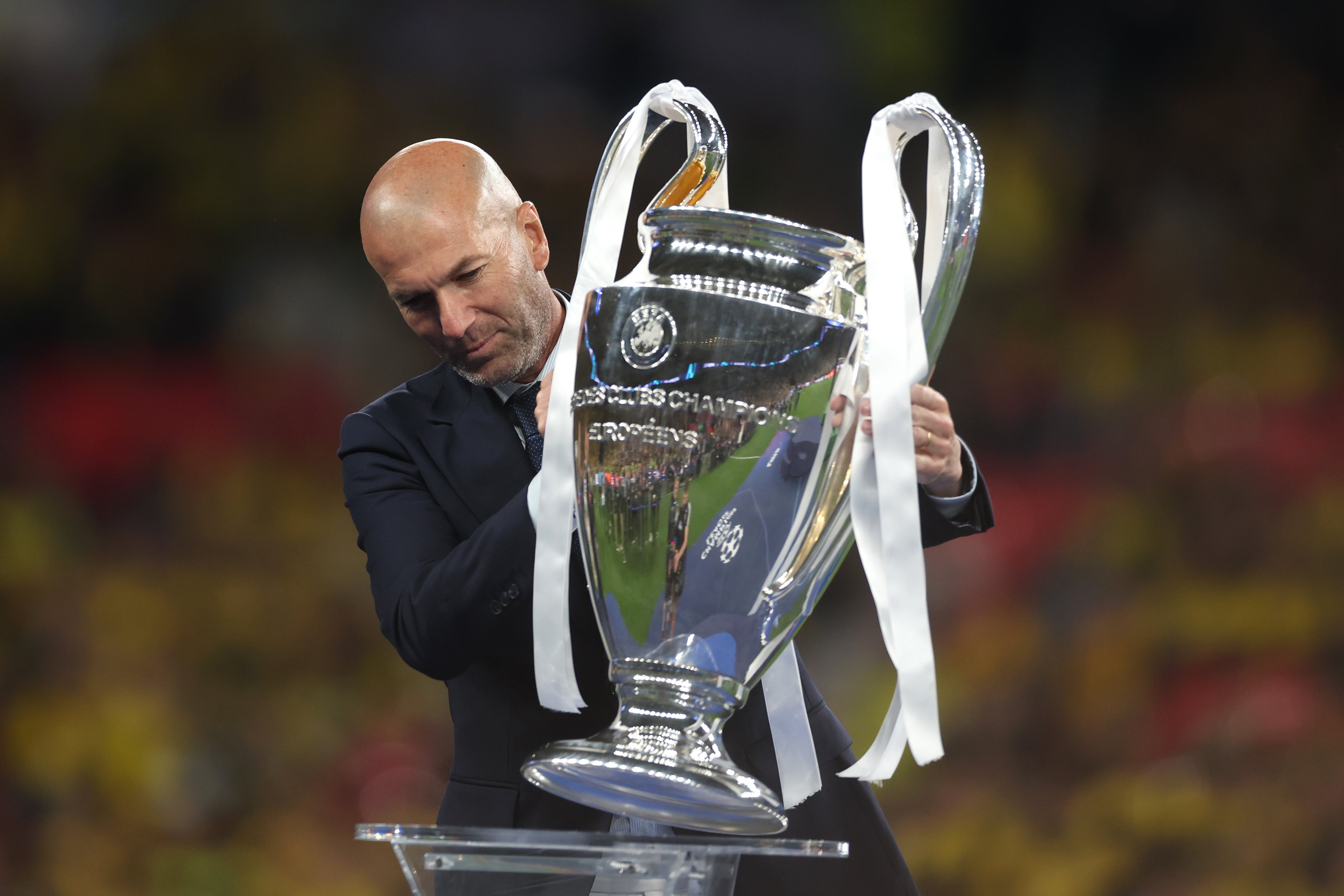 Zinedine Zidane won three consecutive Champions League crowns with Real Madrid (Getty)