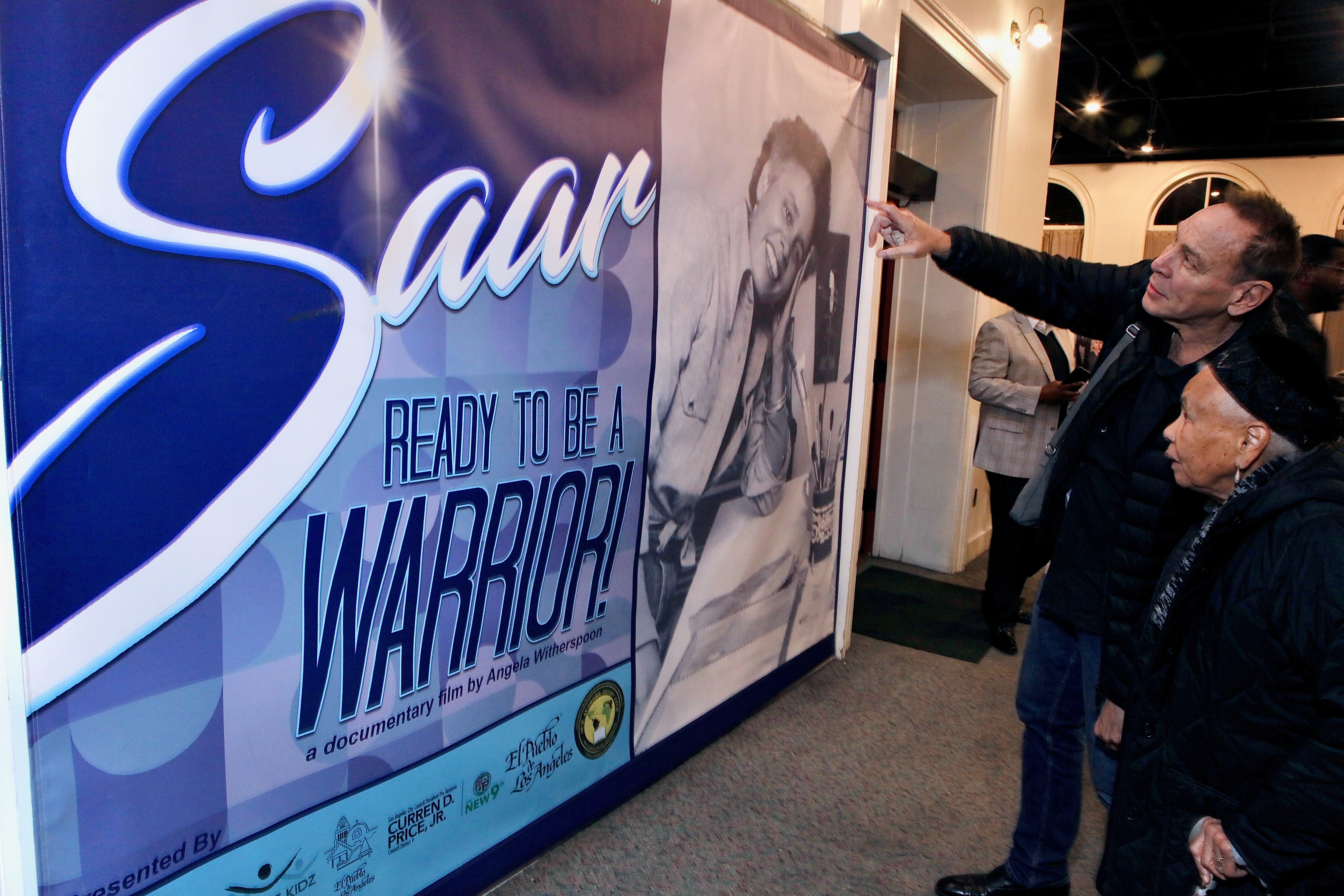 Saar attends the documentary screening of "Betye Saar: Ready To Be A Warrior" at Pico House on February 16, 2023 in Los Angeles