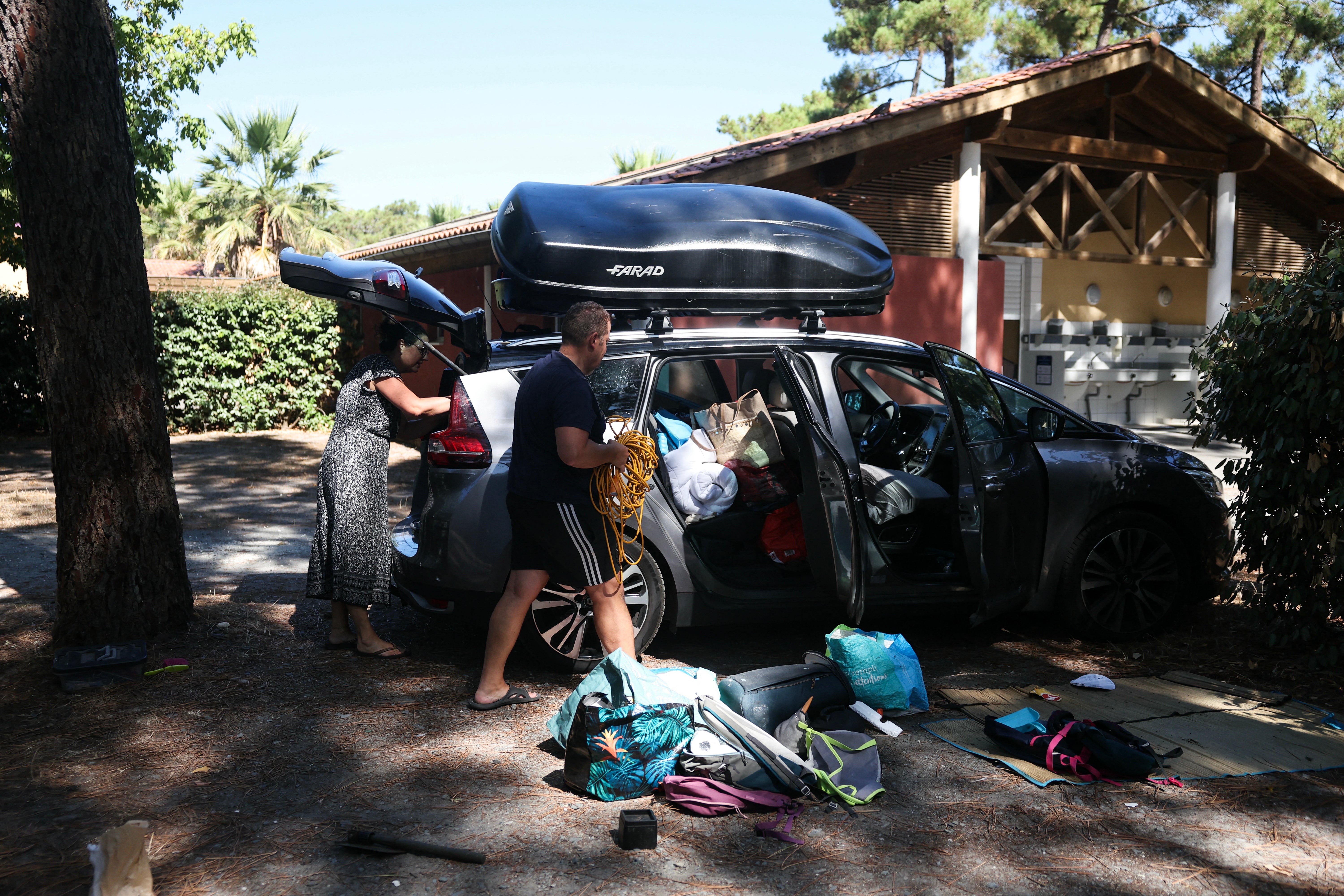 Evacuation orders have now been issued to holidaymakers across south-west France (AFP/Getty)