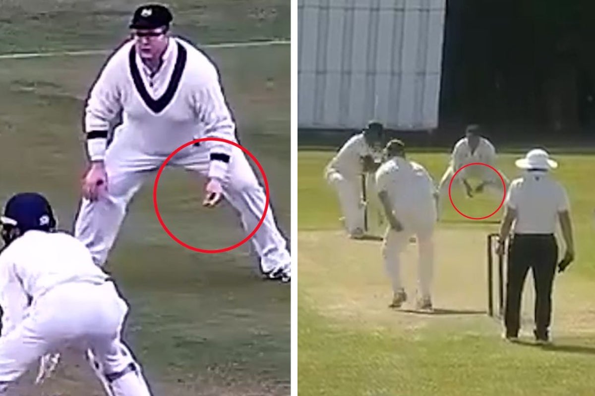 Video appears to show Saltburn Cricket Club fielders clicking fingers to simulate edge