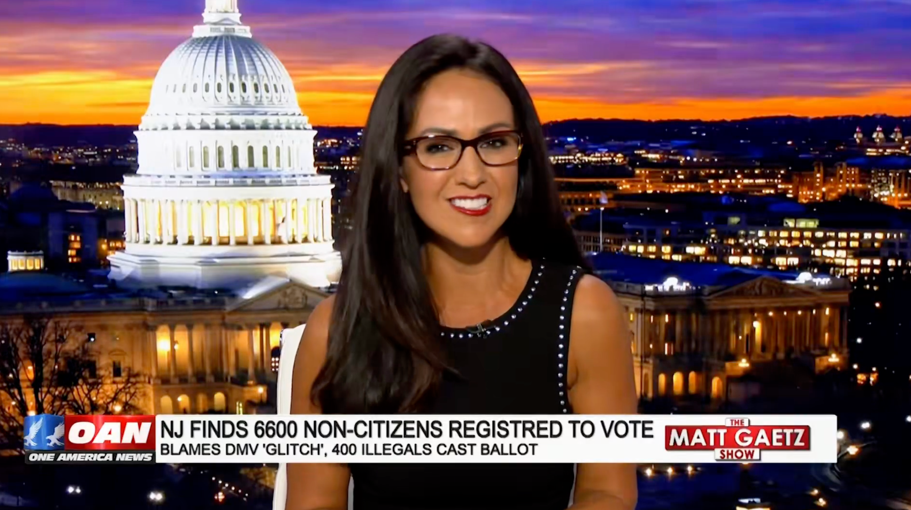 Colorado Republican Rep. Lauren Boebert standing in for former colleague Matt Gaetz on OAN Monday night
