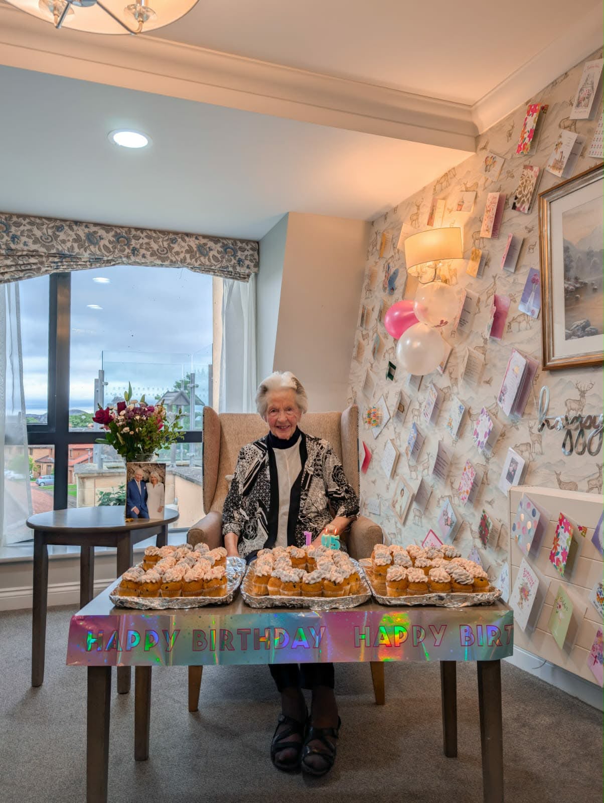 Ms Smith celebrated her milestone with a ‘wonderful family day’ and enjoyed afternoon tea with friends at Murrayside