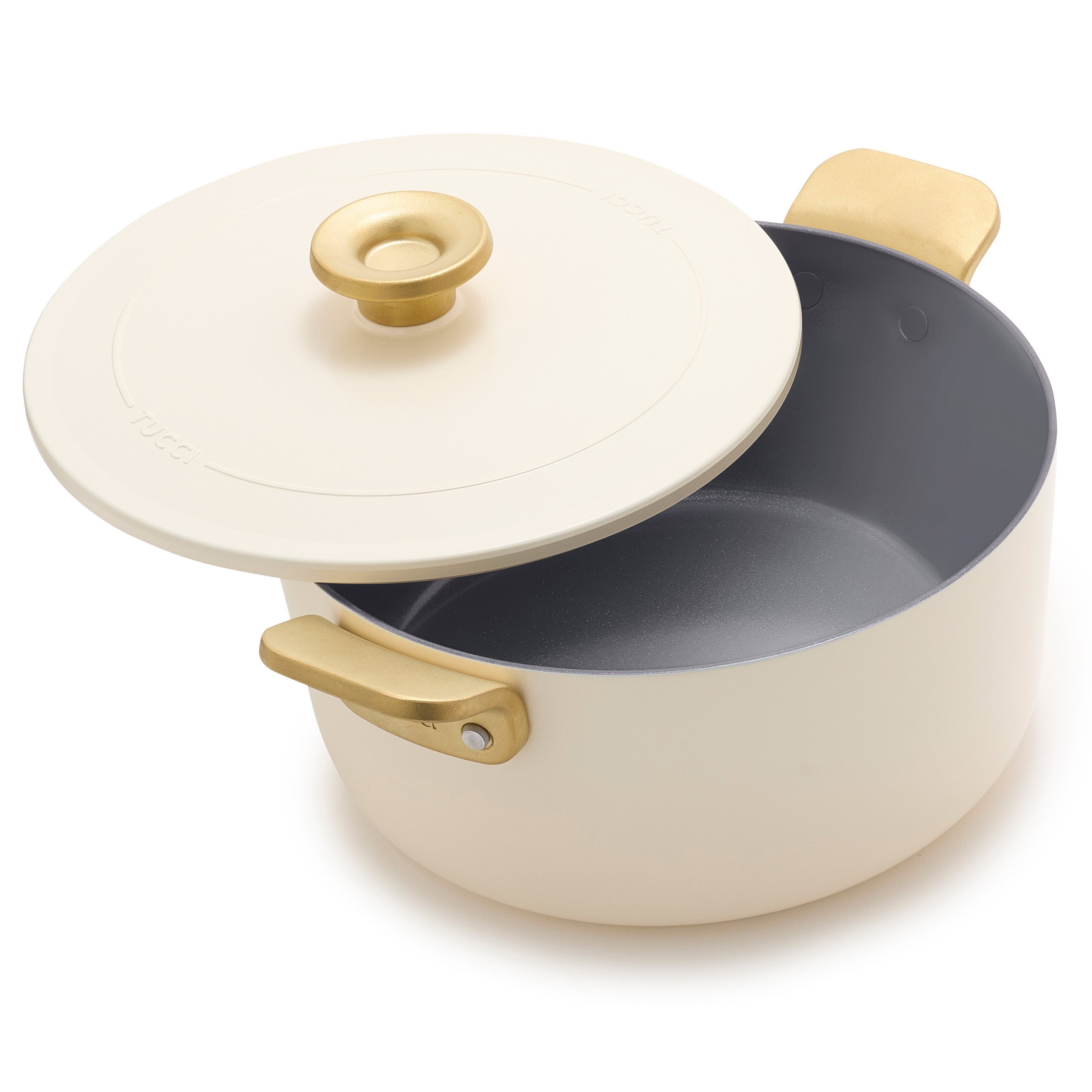 GreenPan x Stanley Tucci Carrara White 26cm Dutch Oven (Fortnum & Mason/PA)